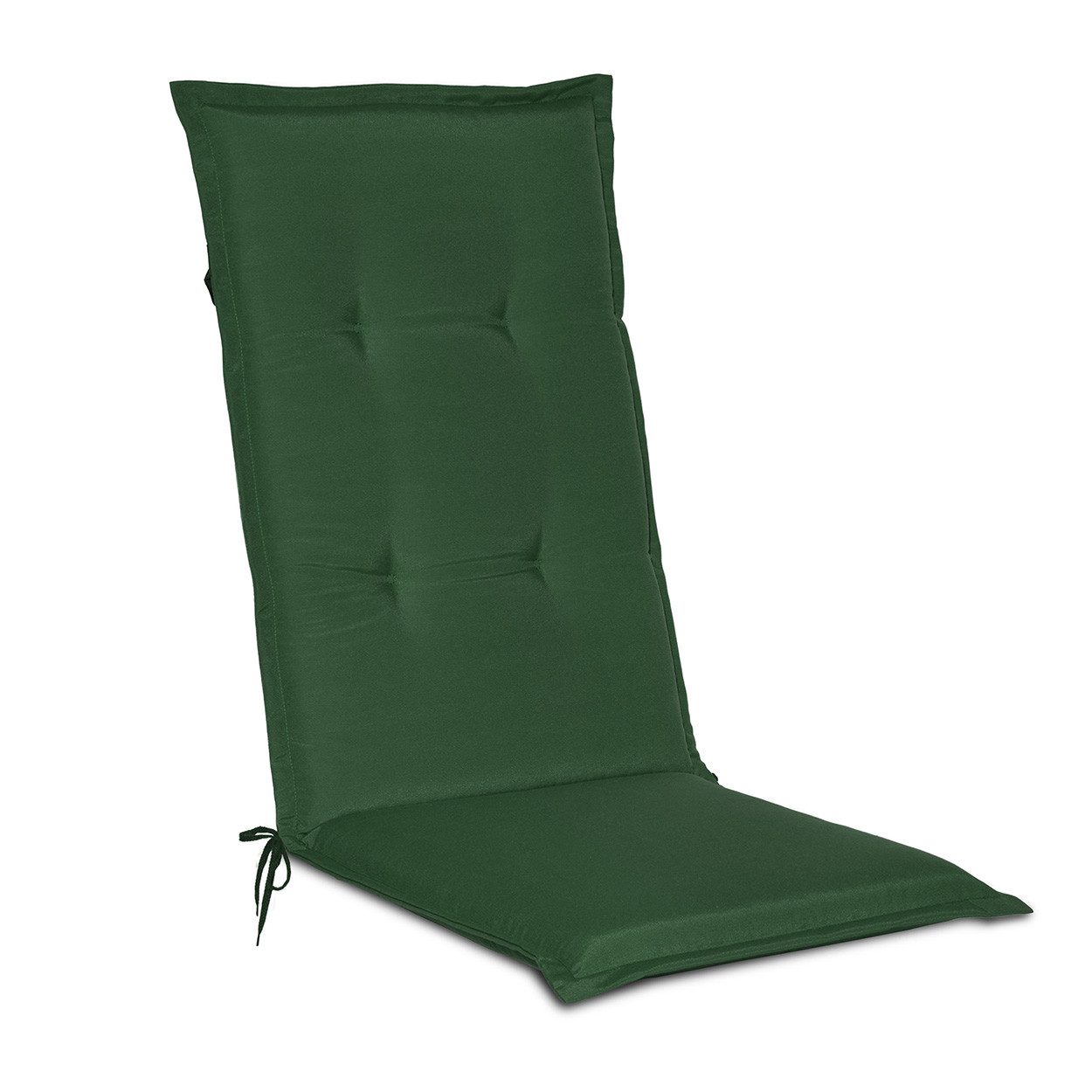 Beautissu Hochlehnerauflage Gartenstuhlauflage Loft HL Dunkelgrün, 120x50x6cm, Polster Auflage, Sitzpolster & Sitzkissen für Hochlehner Gartenmöbel