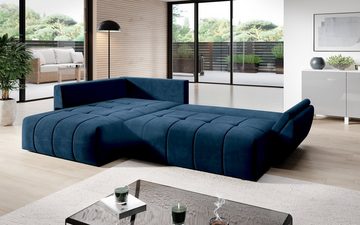 Furnix Ecksofa BEYLAN Polstercouch Schlafsofa in L-Form mit Bettkasten und Kissen, 266 x 190 x 71/91 cm, pflegeleicht, made in Europe