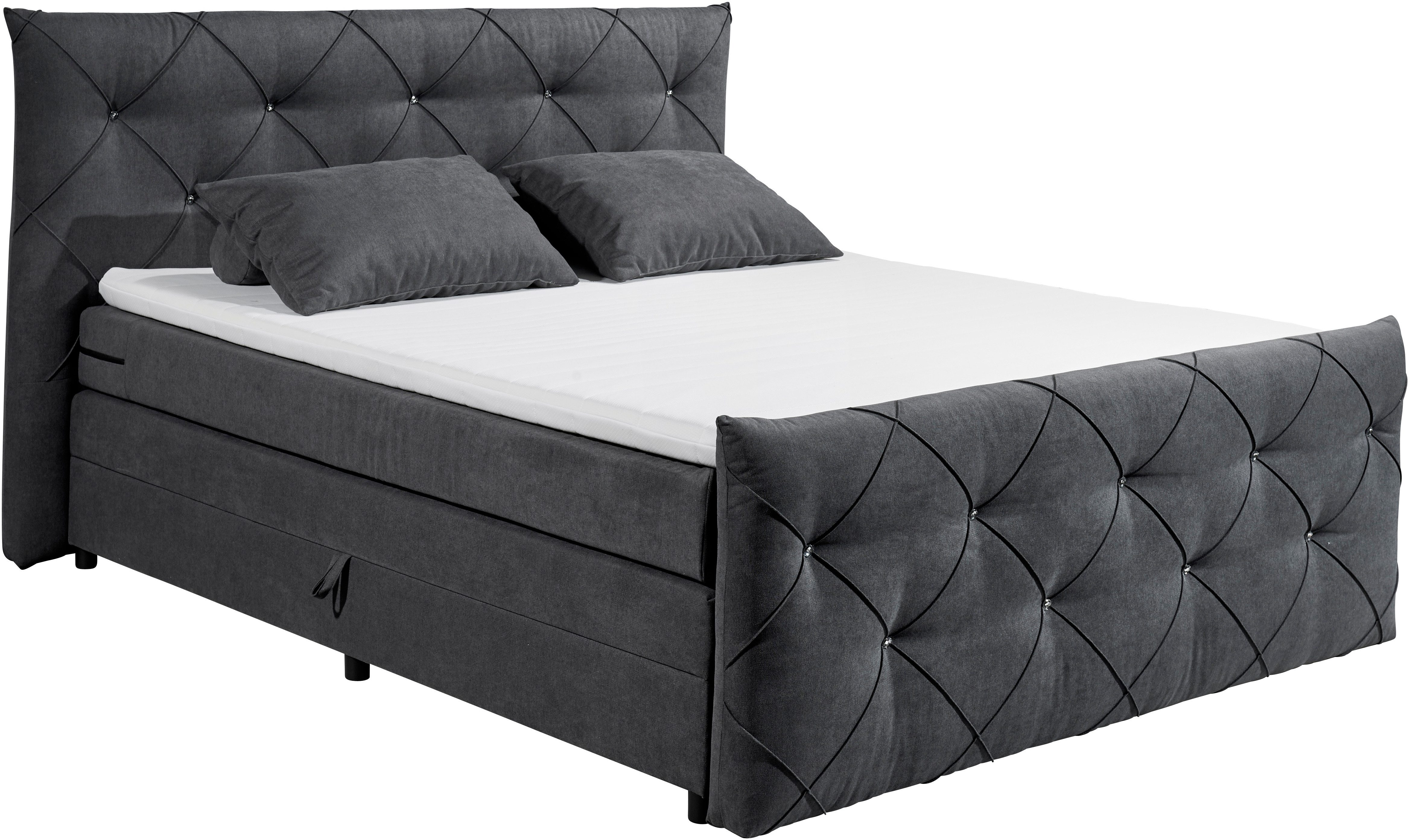 ED EXCITING DESIGN Boxspringbett Villano, mit günstig online kaufen