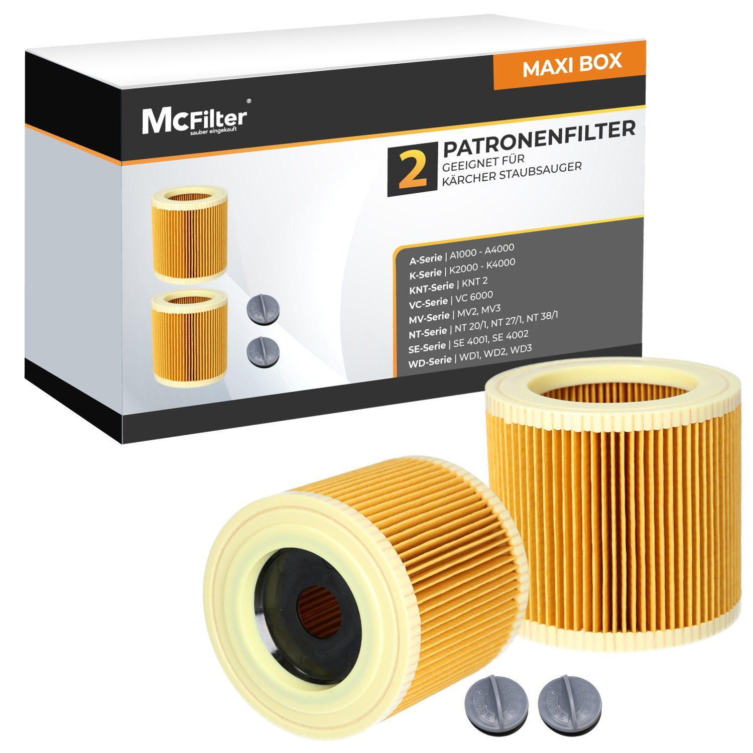 McFilter Ersatzfilter (2 Filter) Lamellenfilter passend, gegen Feinstaub & Gerüche