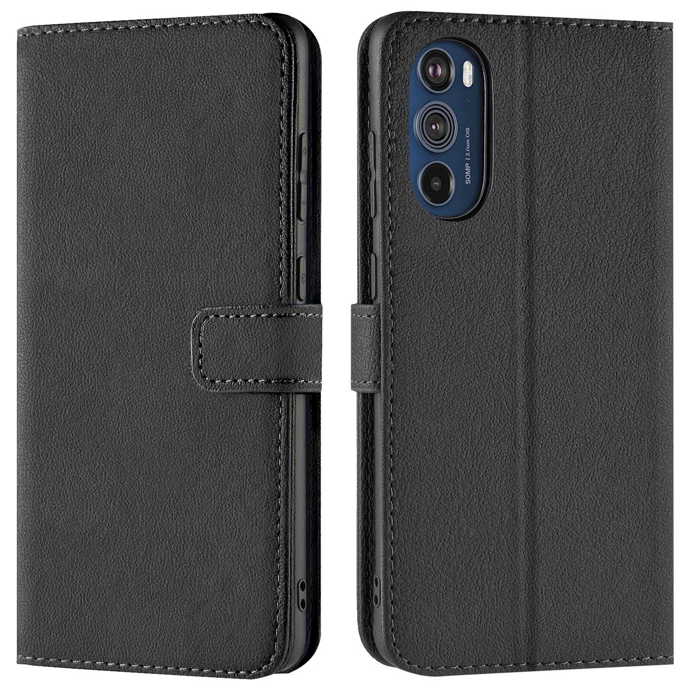 CoolGadget Handyhülle Wallet Klapp Tasche Book Case für Motorola Edge 30 Pro 6,7 Zoll, Hülle Klapphülle Flip Cover Etui Schutzhülle