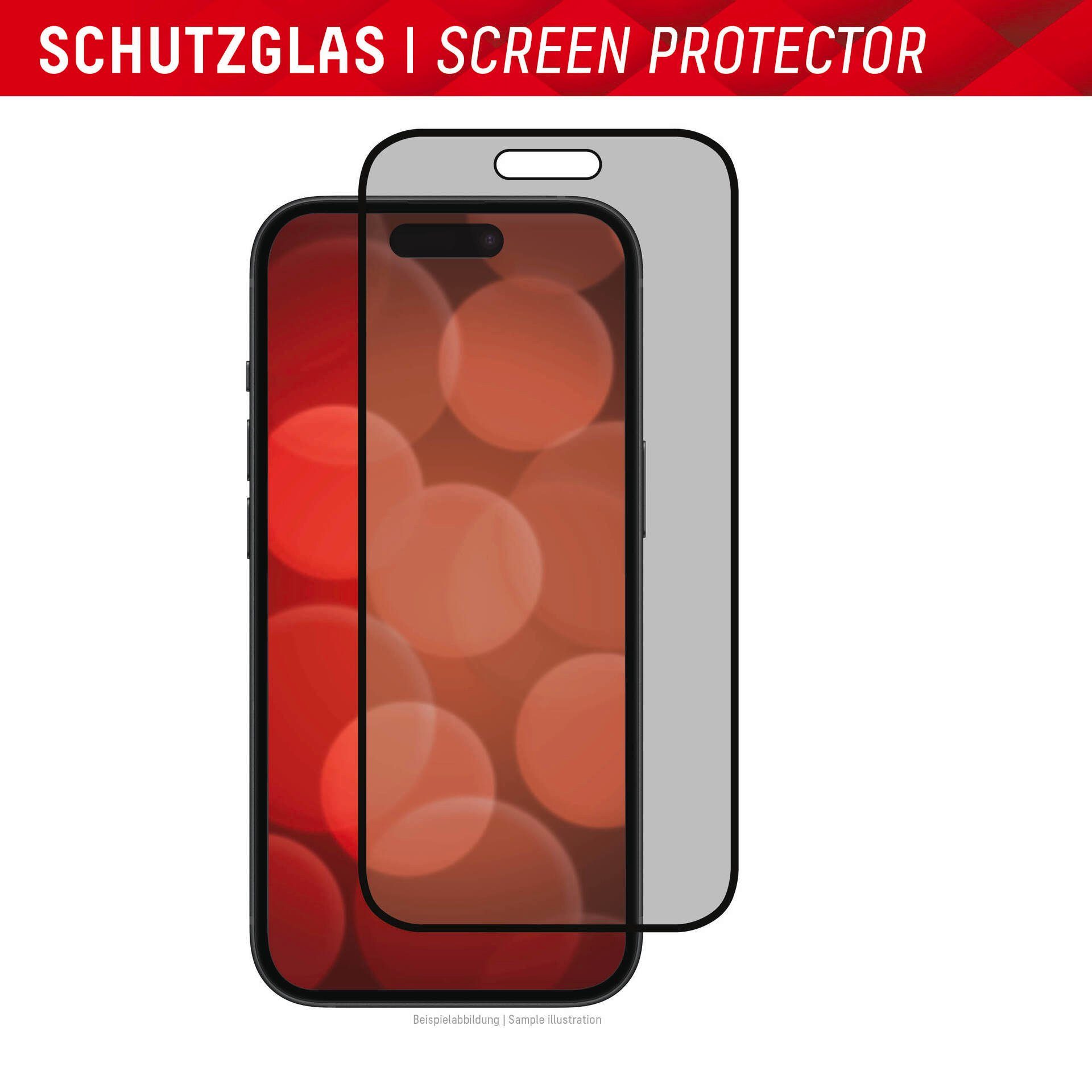 Displex Displayschutzglas Privacy Glass für Apple iPhone 15 Plus, Apple iPhone 15 Pro Max, Blickschutz Displayschutzfolie Displayschutz kratzer-resistent 10H