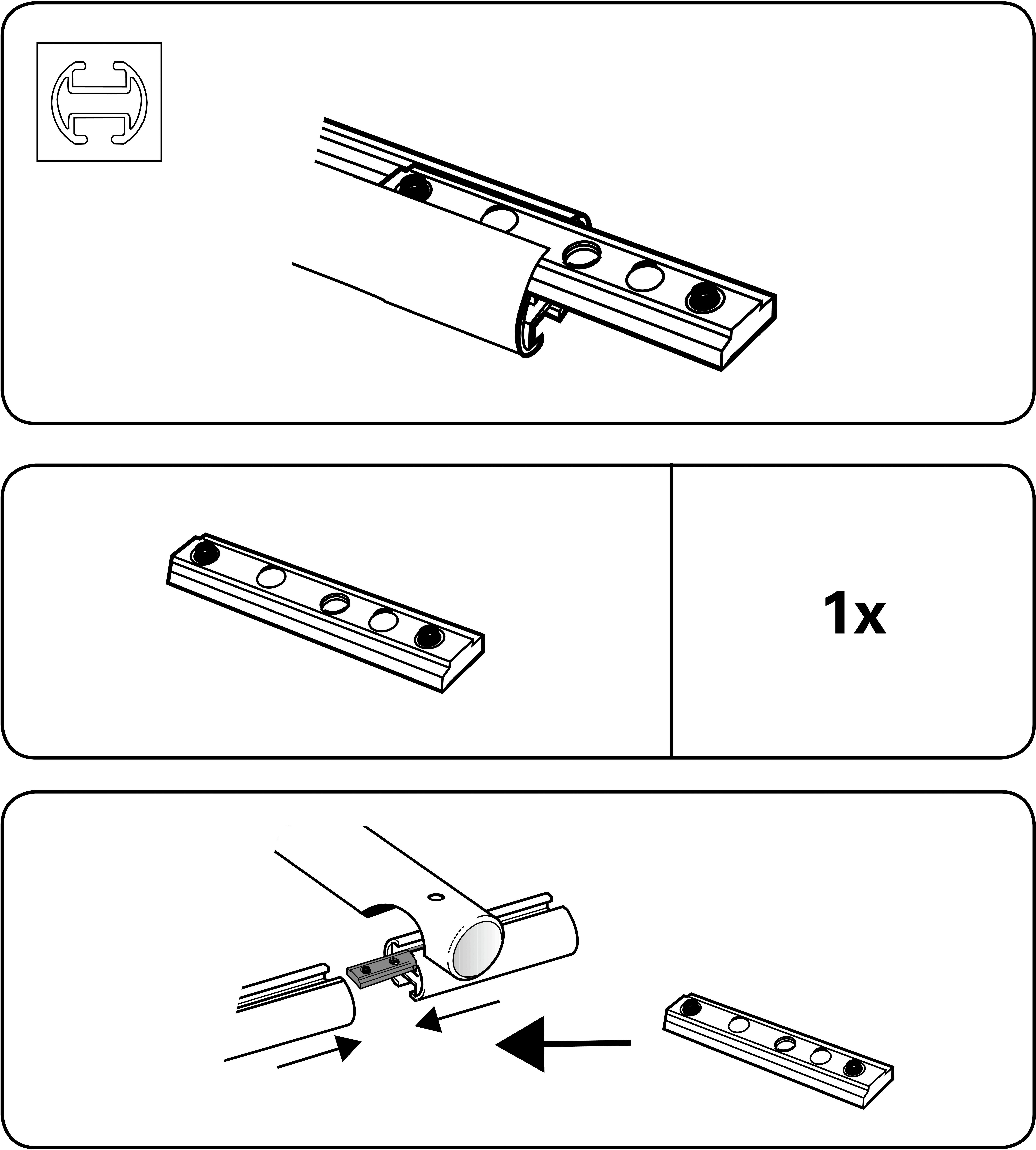 GARDINIA Verbinder für Gardinenstangen Kira mit Innenlauf II, (1-St), Serie günstig online kaufen