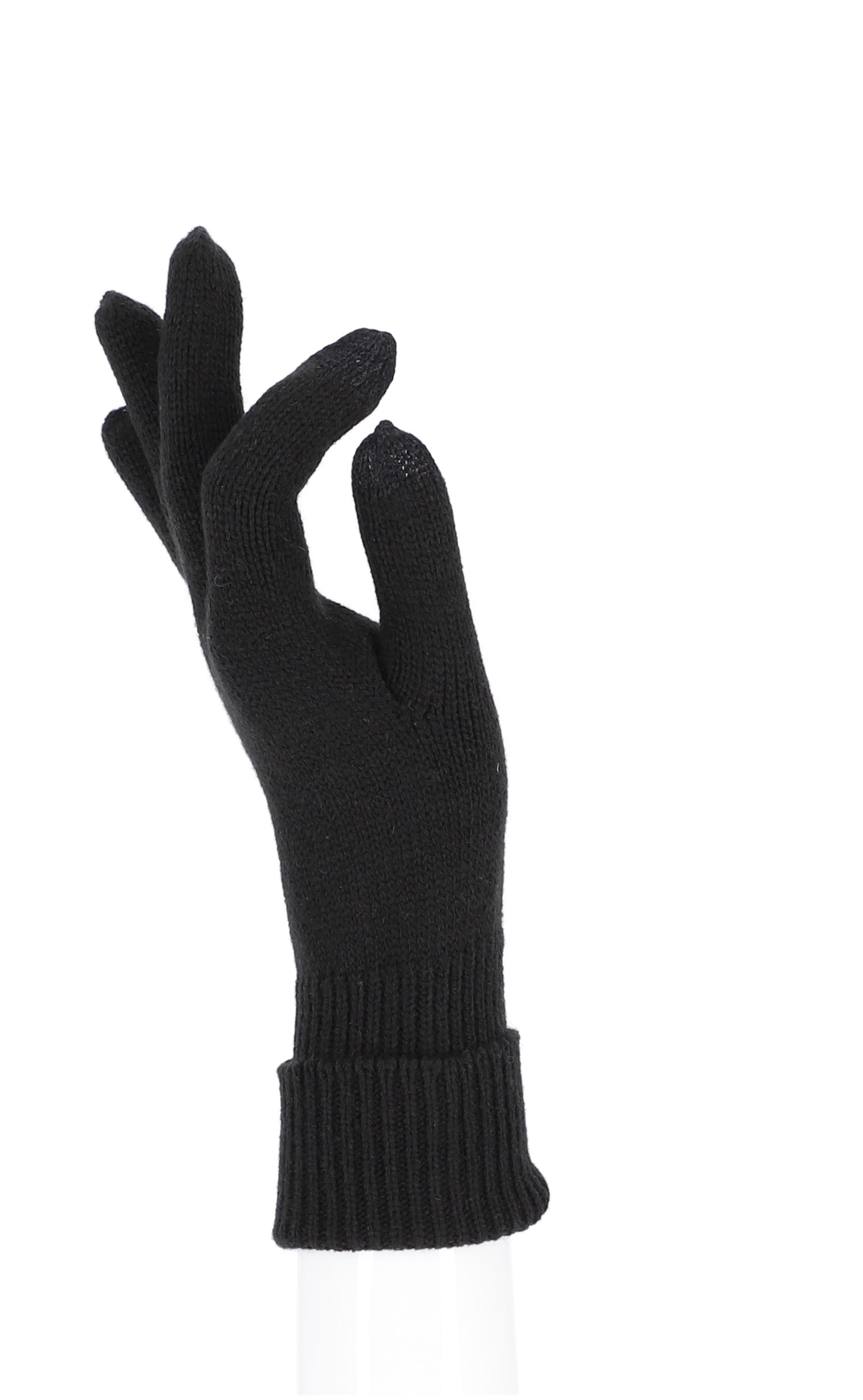 halsüberkopf Accessoires Strickhandschuhe Strickhandschuh Herren mit Touchscreen-Funktion schwarz