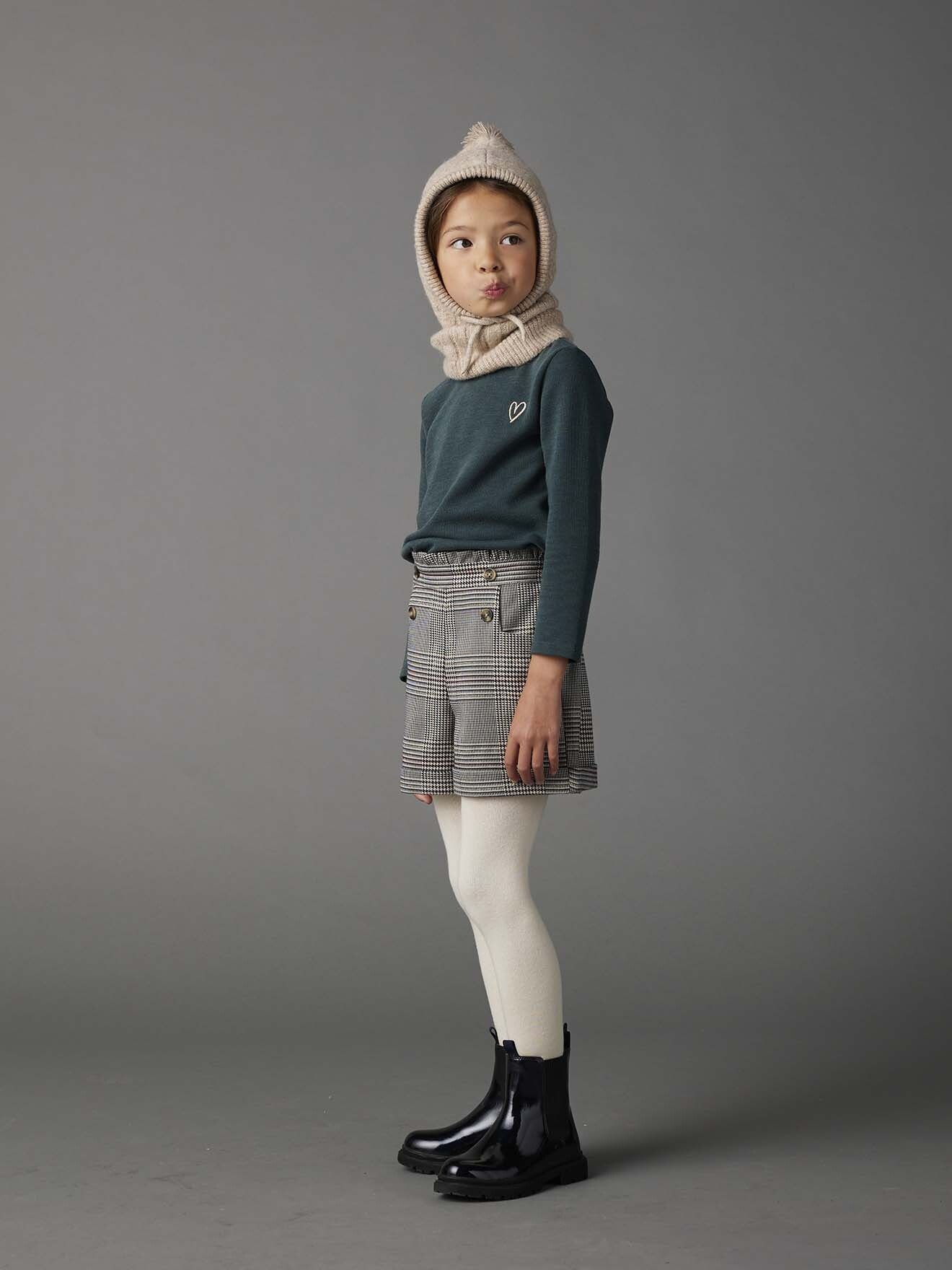 vertbaudet Beanie Mädchen Schalmütze aus Zopfstrick