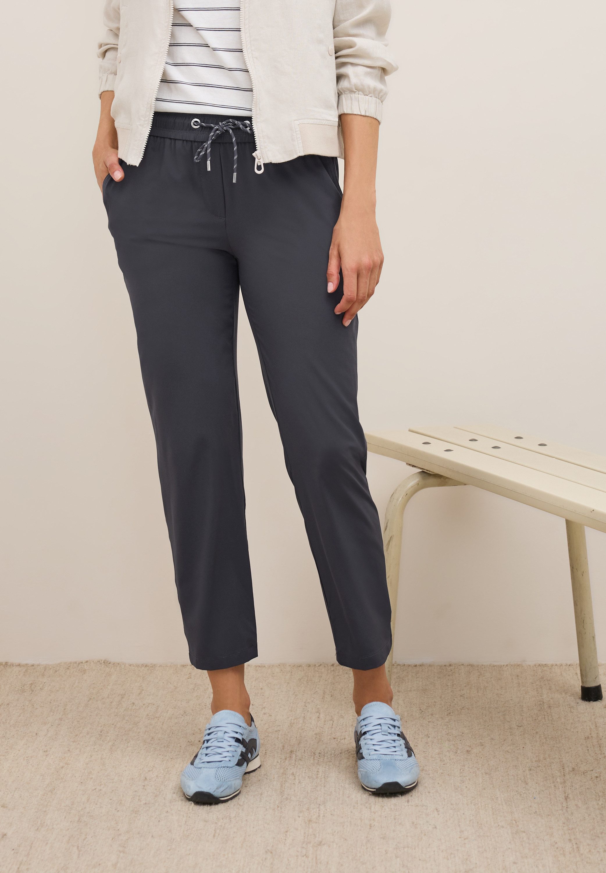 CECIL Stoffhose Style Tracey Light mit elastischem Bund und Tunnelzug