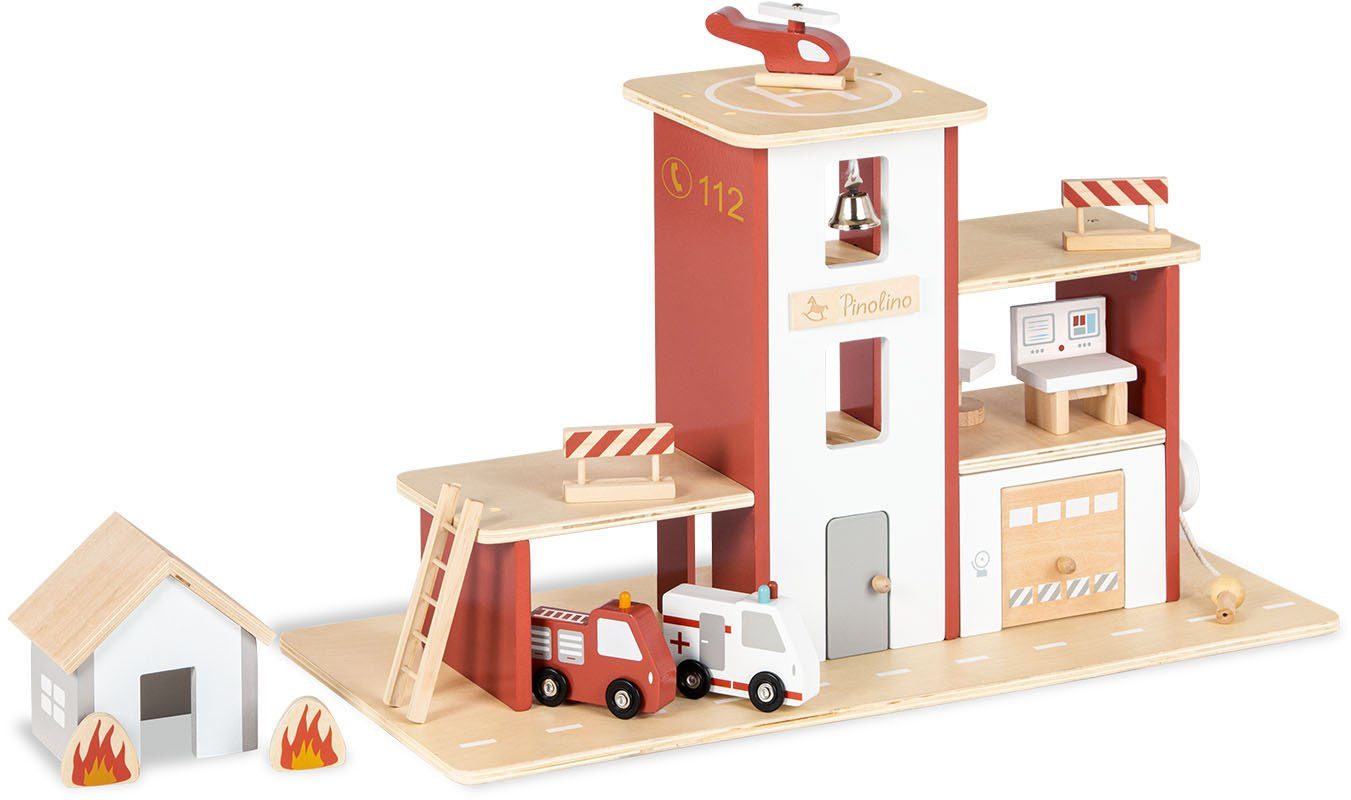 Pinolino® Spiel-Feuerwehrwache Feuerwache Ben (12-tlg), FSC® - schützt Wald