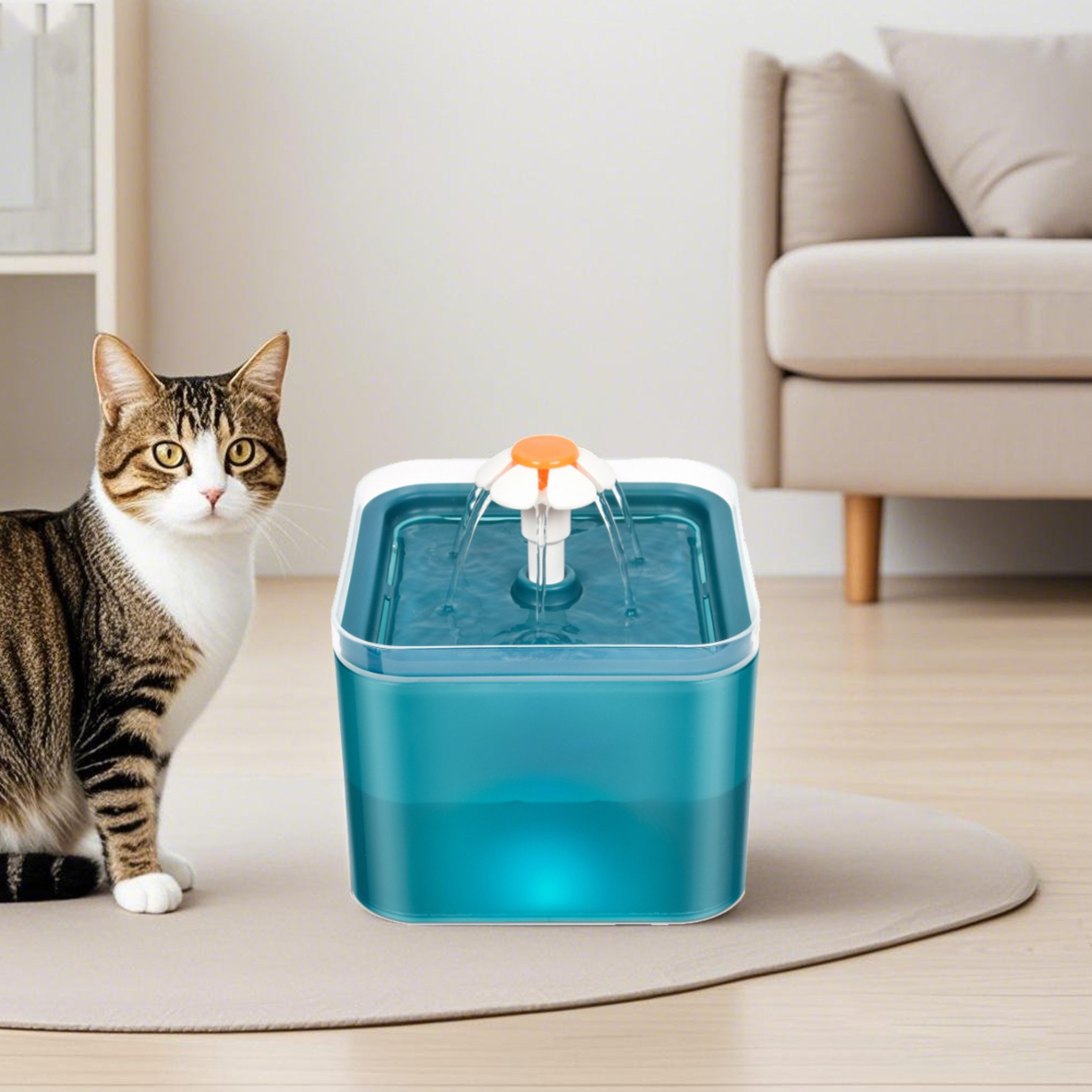 YINDN Trinkbrunnen 2L Haustier Wasserspender, Katzenbrunnen günstig online kaufen