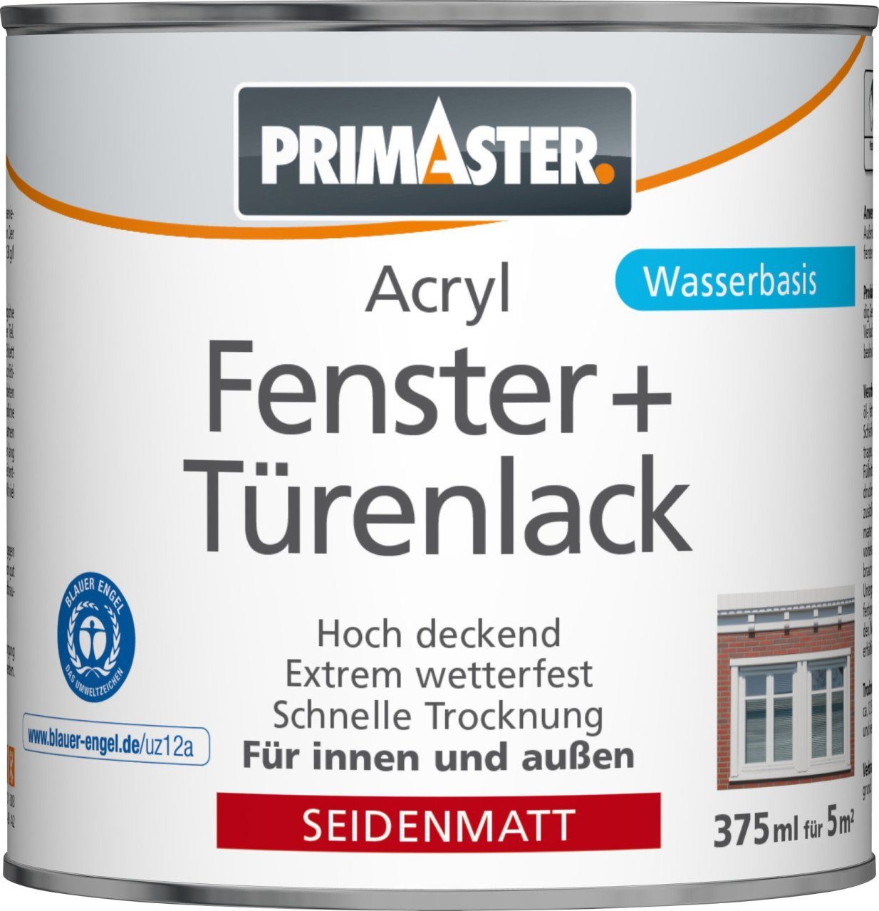 Lack Primaster Acryl Fenster- und Türenlack 375 ml weiß