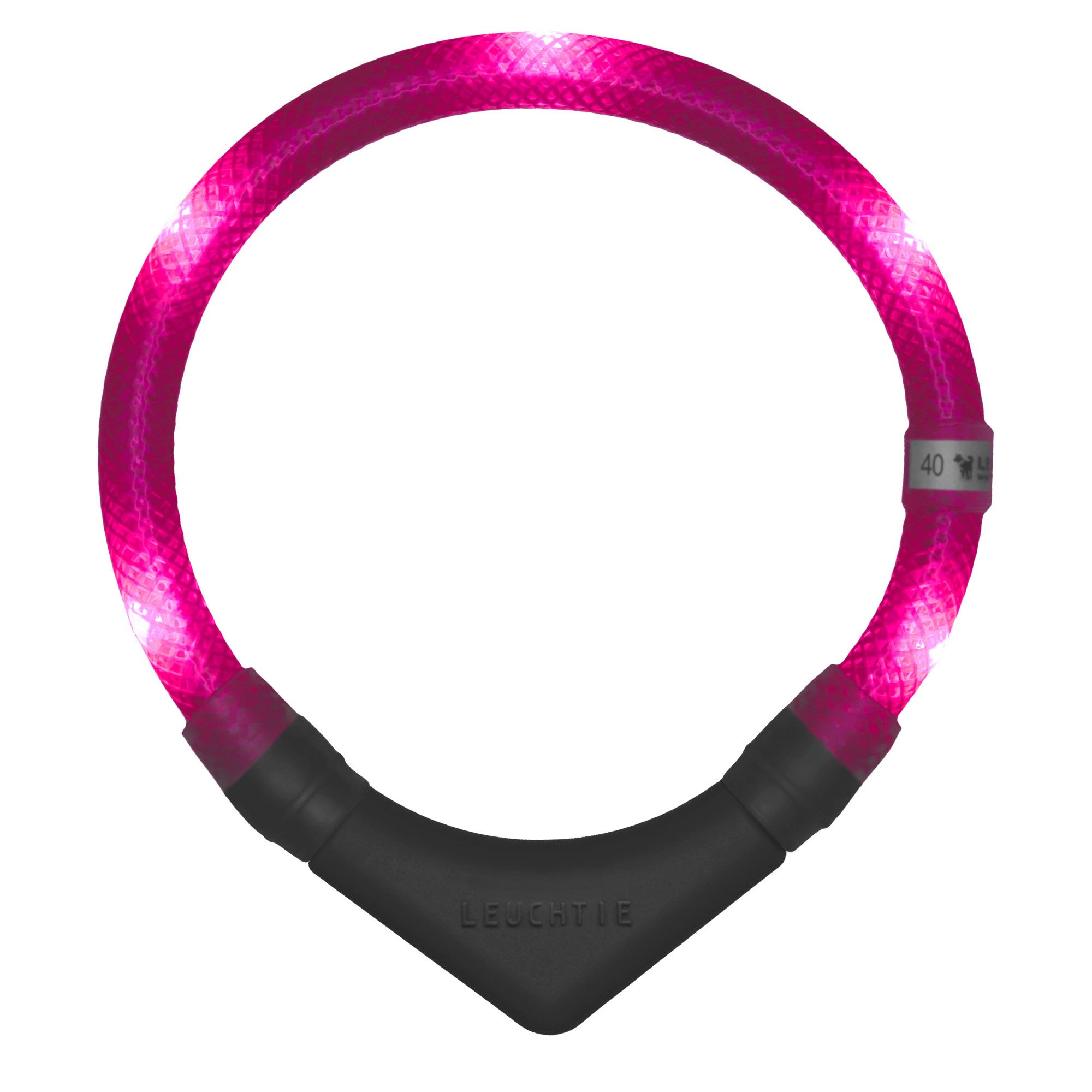 LEUCHTIE Leuchthalsband LEUCHTIE Plus Bewegungssensor hotpink 70, wasserdichtes LED Hundehalsband für Hunde mit 100 h Leuchtdauer