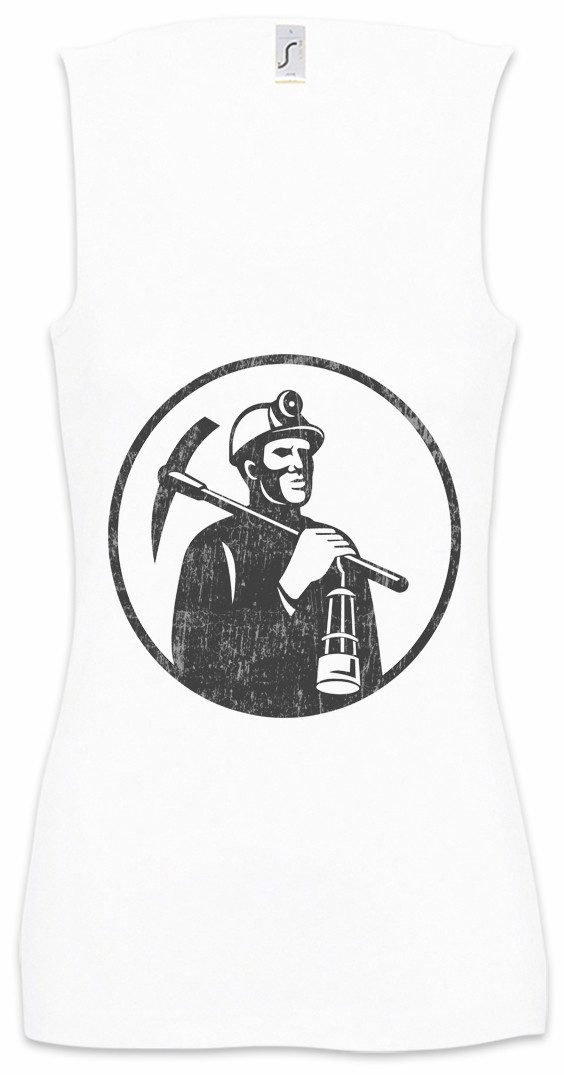 Tanktop Miner V Ärmelloses Damen T-Shirt Bergarbeiter Bergmann Kumpel Mine