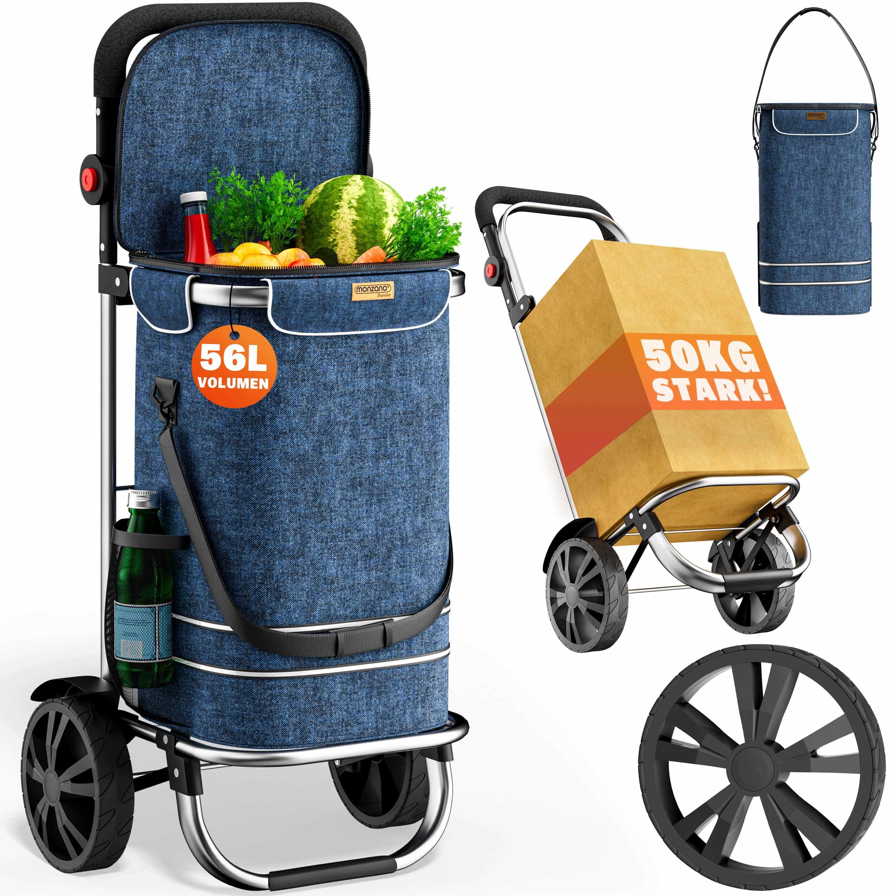 monzana Einkaufstrolley, abnehmbare Tasche günstig online kaufen