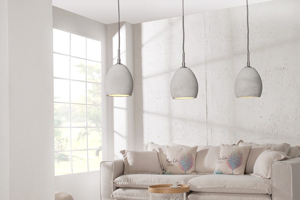 riess-ambiente Hängeleuchte CEMENT-COLLECTION III grau, ohne Leuchtmittel, günstig online kaufen