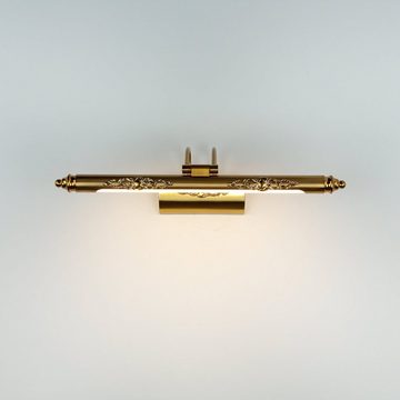 Licht-Erlebnisse Bilderleuchte BILDERLEUCHTE, LED fest integriert, LED Wandlampe in Bronze Jugendstil 50 cm