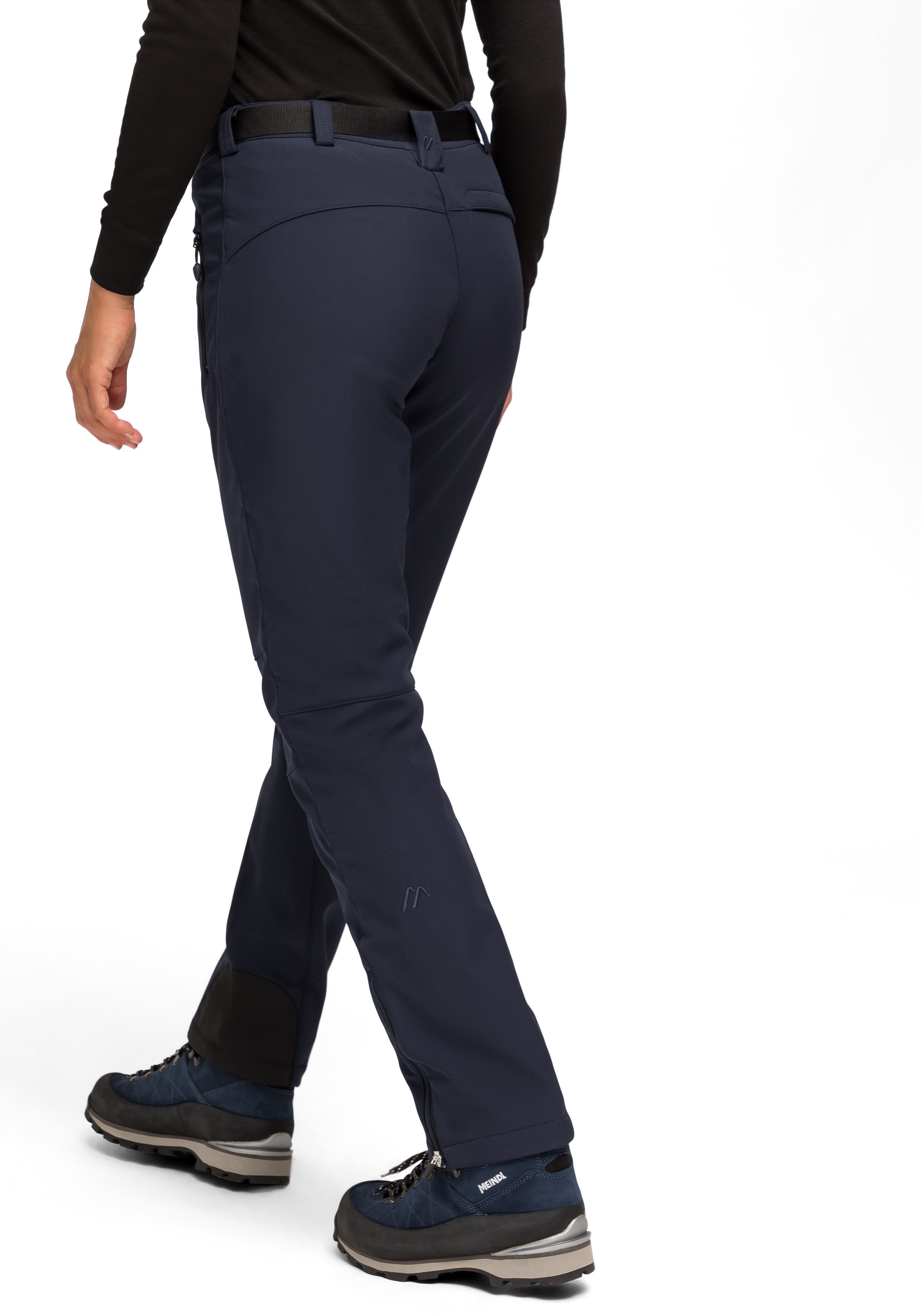 Tech W und elastisch winddicht Funktionshose Pants Warme Maier Sports Softshellhose, dunkelblau