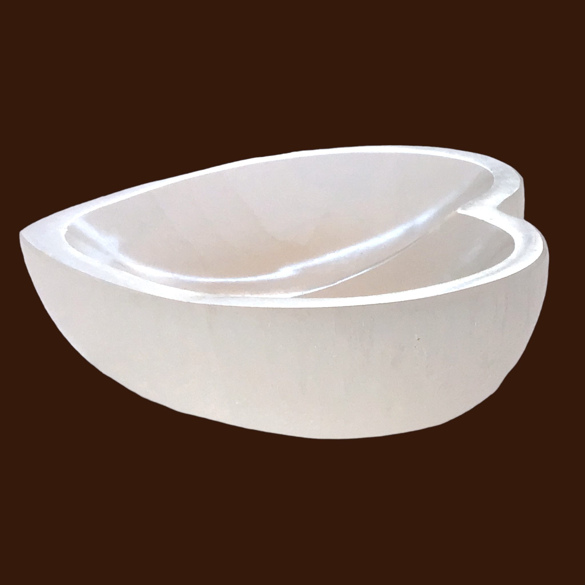 Steinfixx® Dekoschale Selenit Herzschale 10 cm oder 14 cm massive Ausführun günstig online kaufen