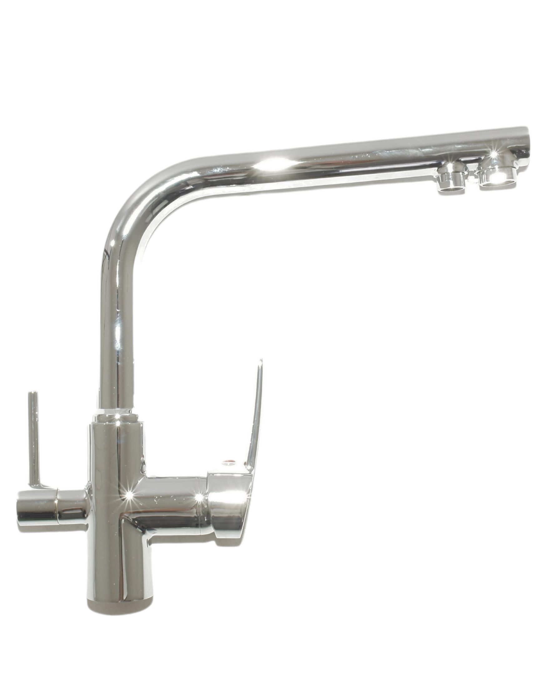 YESET Küchenarmatur 3 Wege Wasserhahn für Osmose Wasserfilter Anlage YS77 Form: hoher Bogen