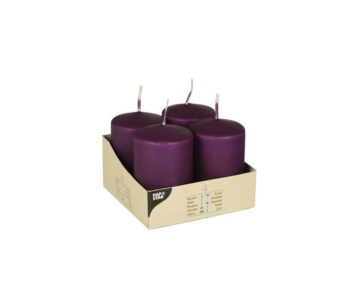 PAPSTAR Stumpenkerze, Stumpenkerzen Ø50mm / 80mm (4St) günstig online kaufen
