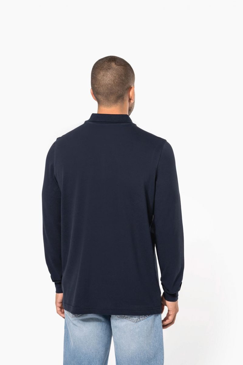 Kariban Langarm-Poloshirt Herren Langarm-Polohemd. Baumwollpiqué