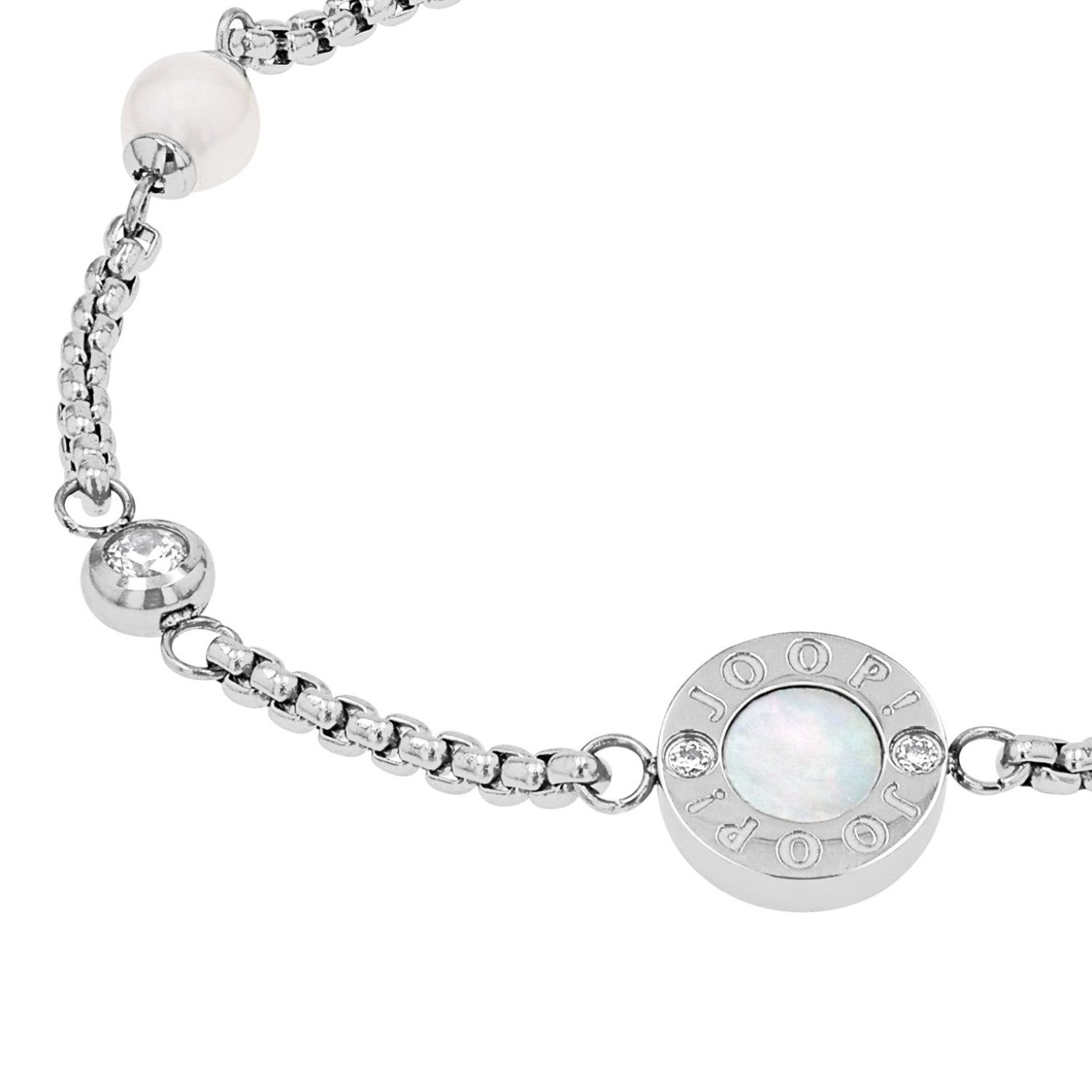 JOOP! Armband Kreise, mit Zirkonia (synth) - mit Glasperle