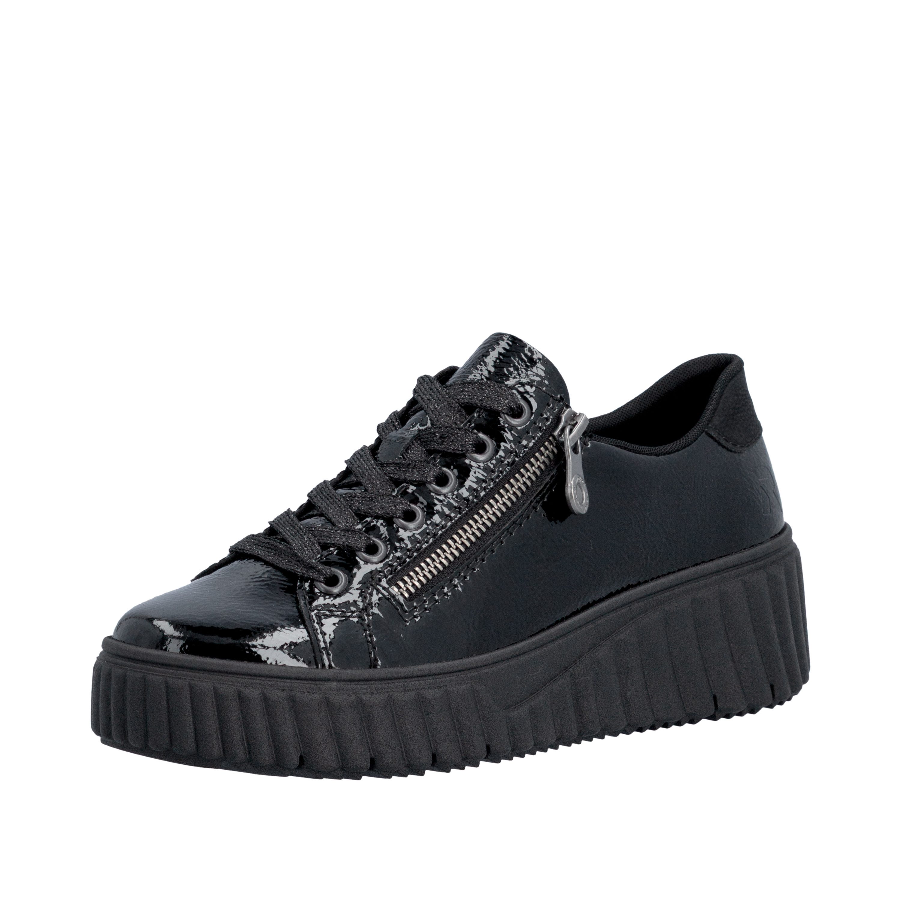 Rieker Plateausneaker Freizeitschuh, Halbschuh, Schnürschuh mit Plateausohle