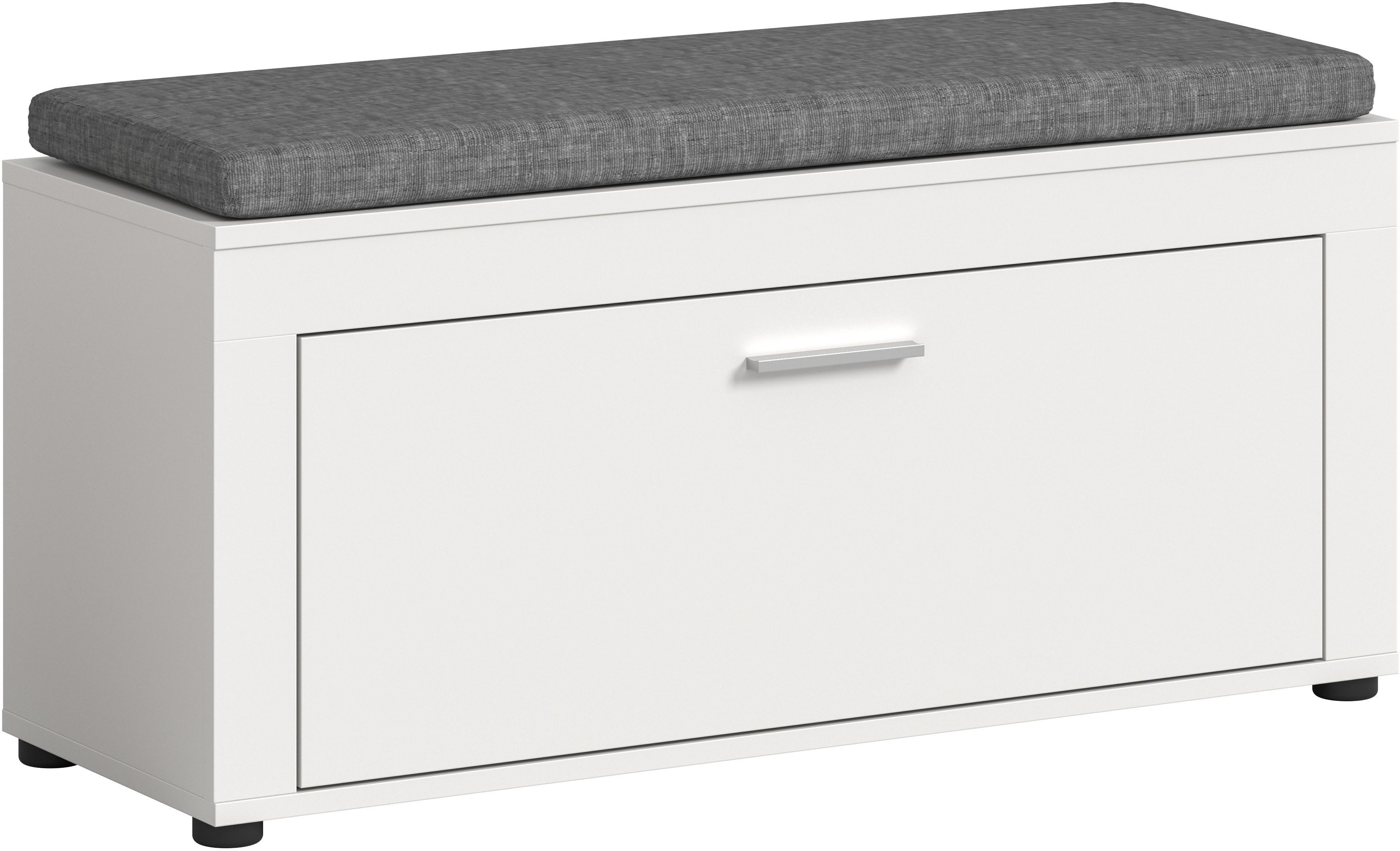 OTTO home Sitzbank AOSTA, Breite 100cm, inkl. Sitzkissen, 1 Klappe, 2 Fächer (2-St., in verschiedenen Farbausführungen erhältlich, individuell kombinierbar), Garderobenbank, Flurbank, Bank, Dielenbank, Schuhbank, Garderobe