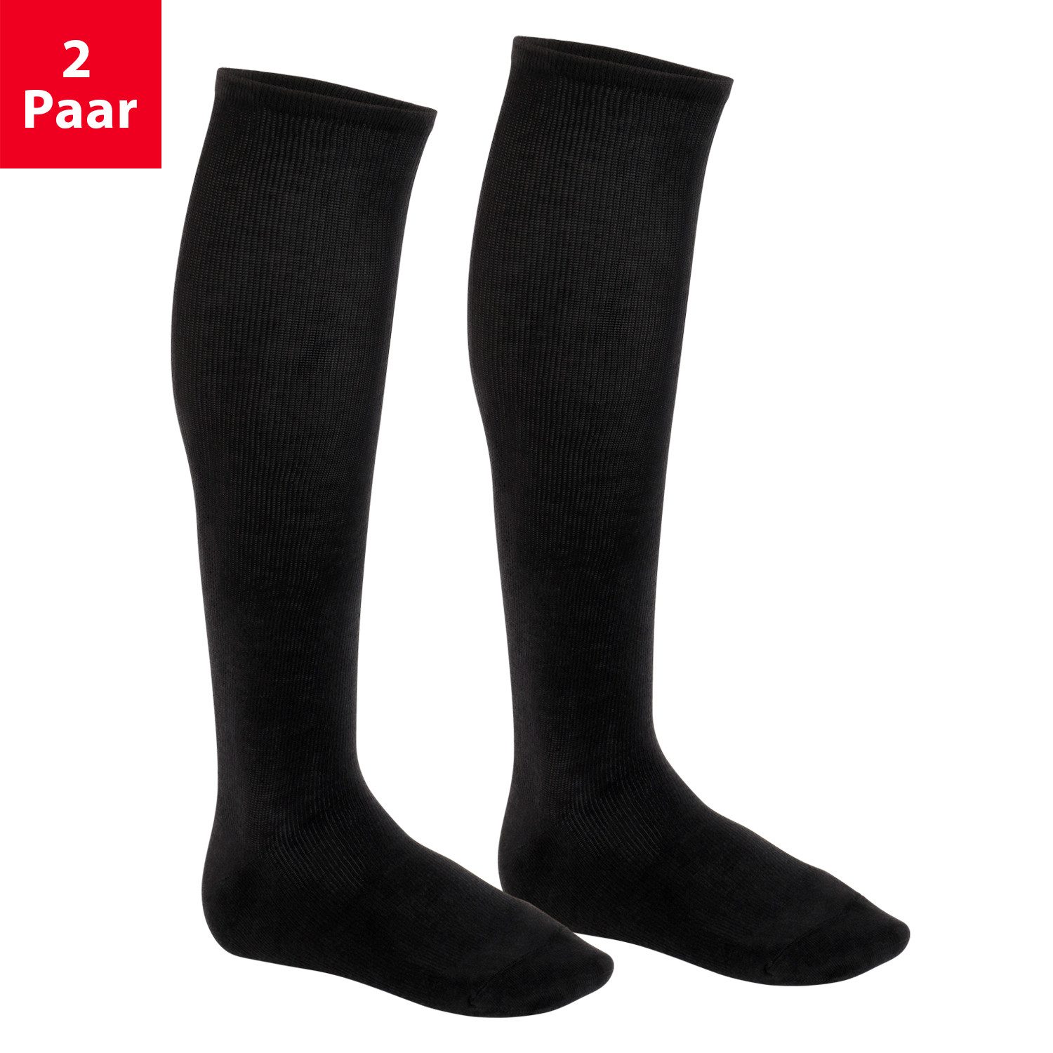 Footstar Kompressionsstrümpfe Damen & Herren Reisekniestrümpfe Light (2 Paar), kompression