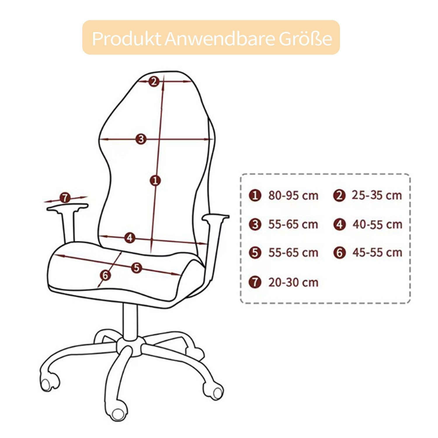 Refttenw Bürostuhlhusse Gaming Stuhl Bezug Belastbar Farbblockier Universel günstig online kaufen