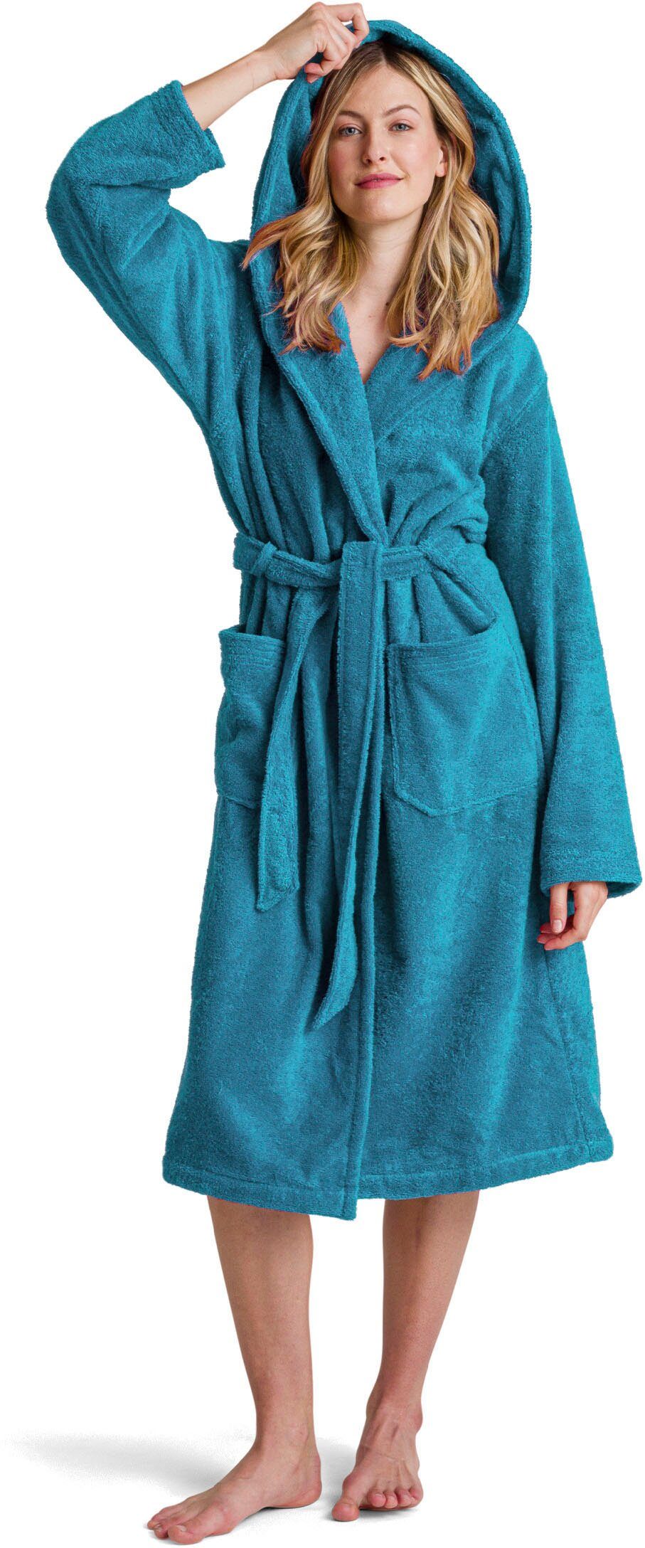 Möve Unisex-Bademantel Superwuschel Kapuze, ideal für Sauna & Spa, Hotelbad günstig online kaufen
