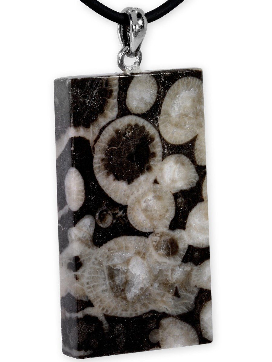 Damen Schmuck Adelia´s Kettenanhänger Koralle fossil 925 Silber Edelstein Anhänger