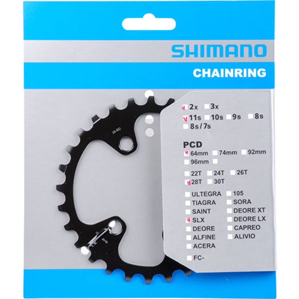 Fahrradkette Shimano Kettenblatt SLX FC-M7000 28 Ø 64 innen schwarz