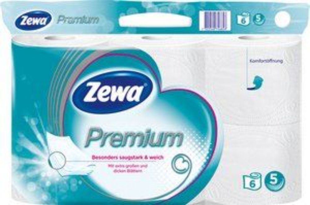 ZEWA Туалетная бумага Zewa Premium 5-lagig Туалетная бумага, 6 Rollen (1-St)