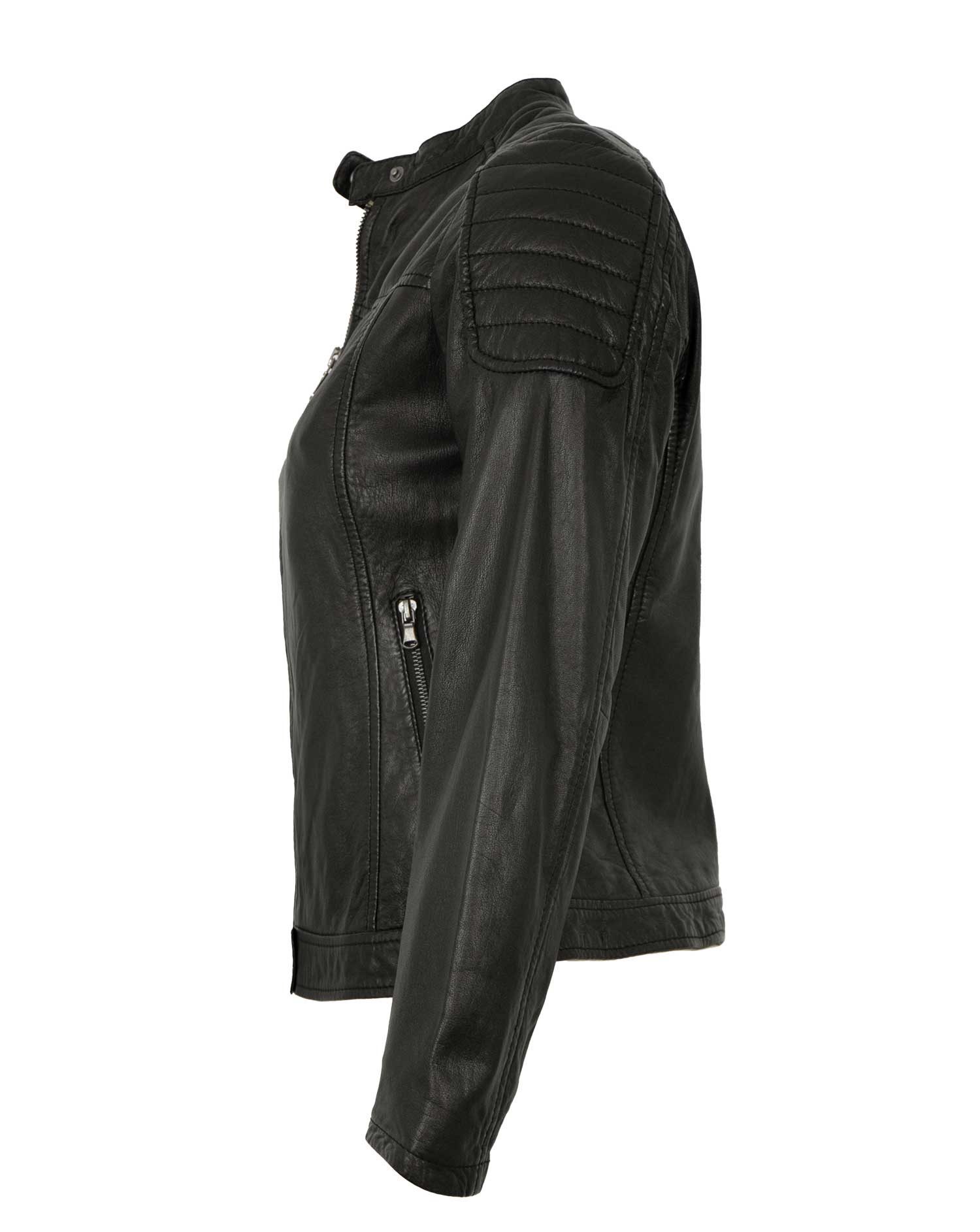 7eleven Lederjacke Tally 7eleven - Damen Lederjacke Lammnappa schwarz günstig online kaufen
