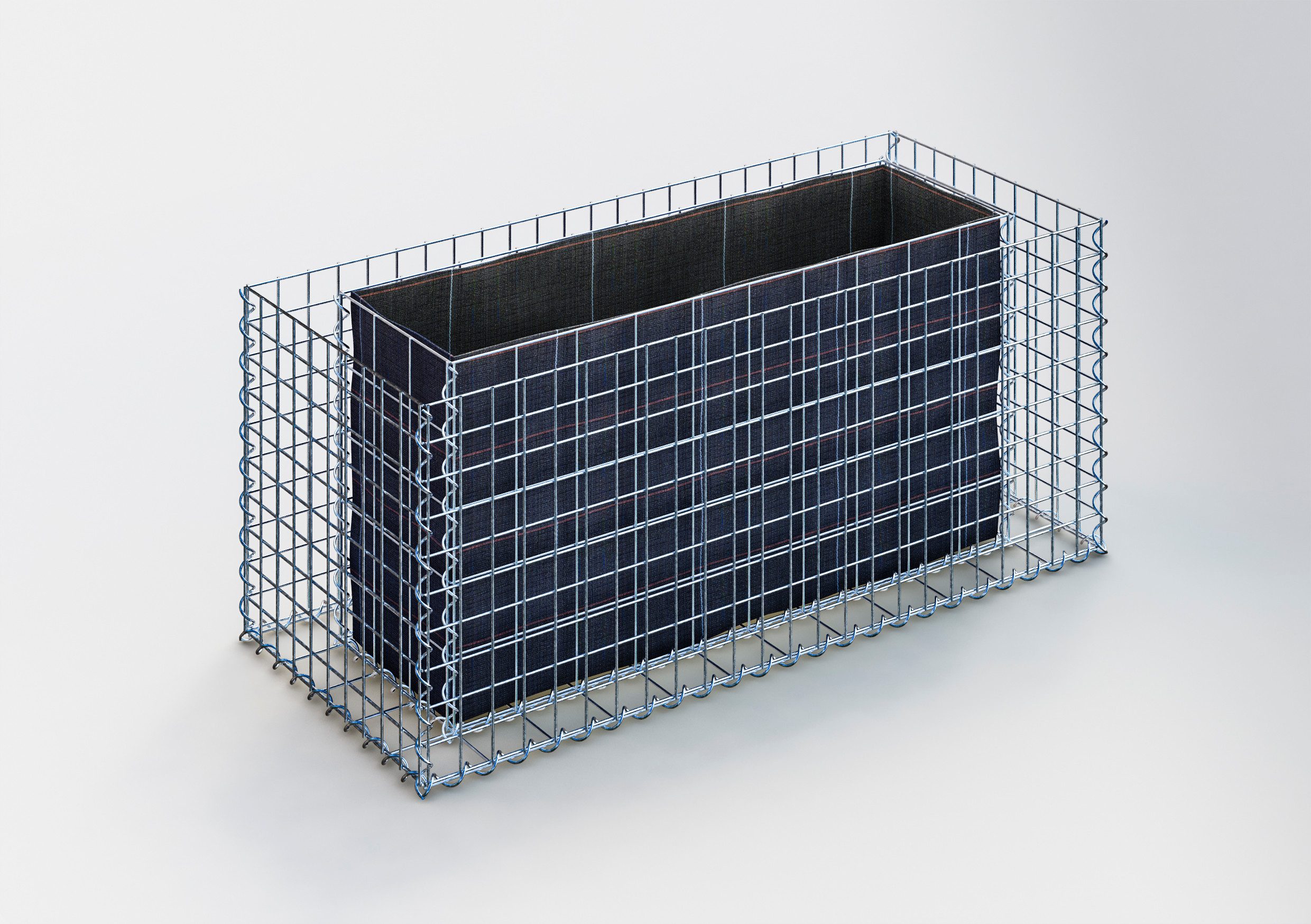 Gabiona Hochbeet Hochbeet eckig 120 cm x 50 cm x 50 cm (L x H x T), Maschenweite 5 x 5