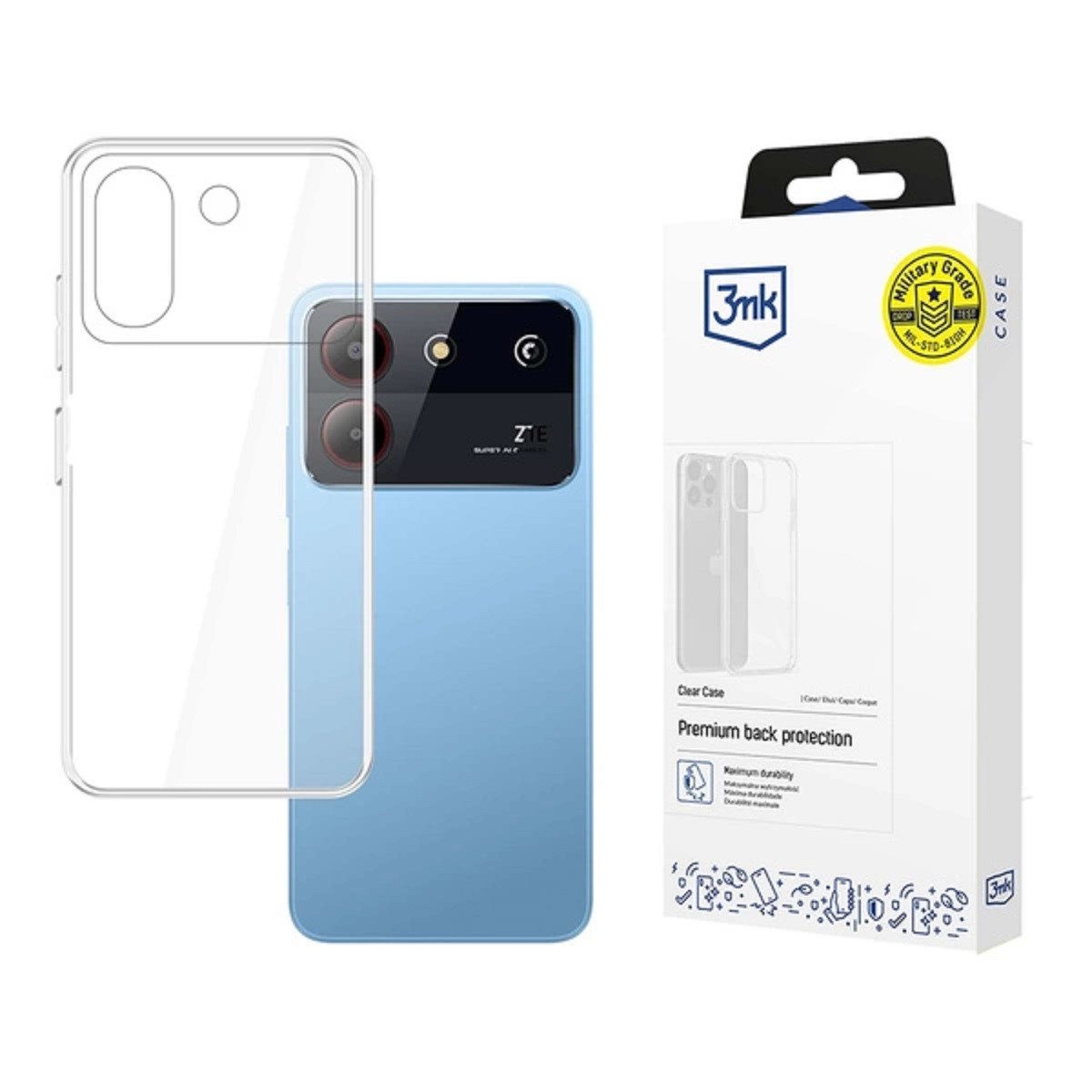Wozinsky Bumper - Clear Case Handyhülle kompatibel mit ZTE Blade A54 - Transparent, zuverlässige Schutz und angenehme Handhabung