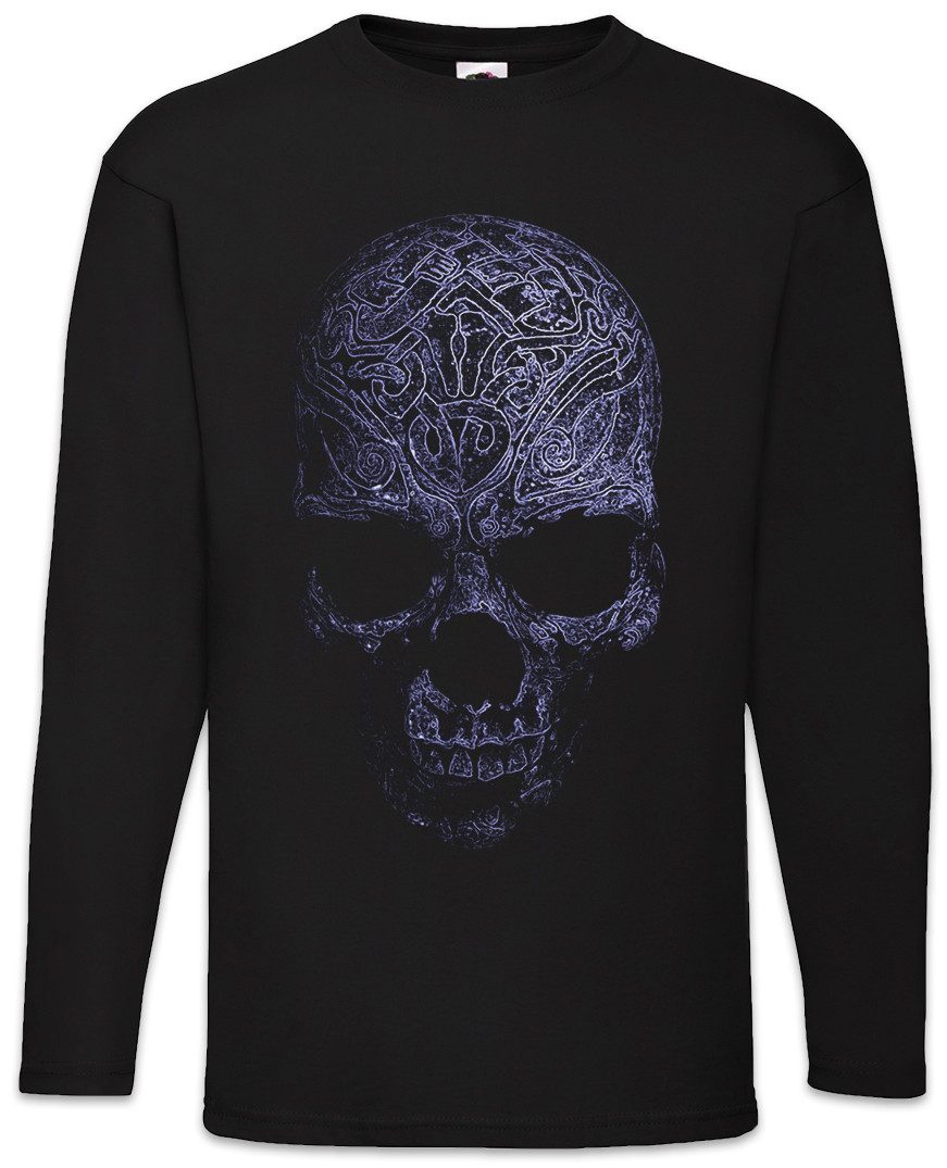 Urban Backwoods Langarmshirt Ornament Skull II Langarm T-Shirt Shirt Schädel Dead Totenschädel Art (1-tlg) Tattoo Totenkopf Rockabilly Skeleton