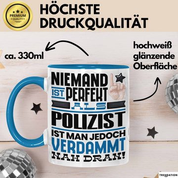 Trendation Tasse Polizist Geschenk Tasse Lustige Geschenkidee für Polizist Geburtstag K