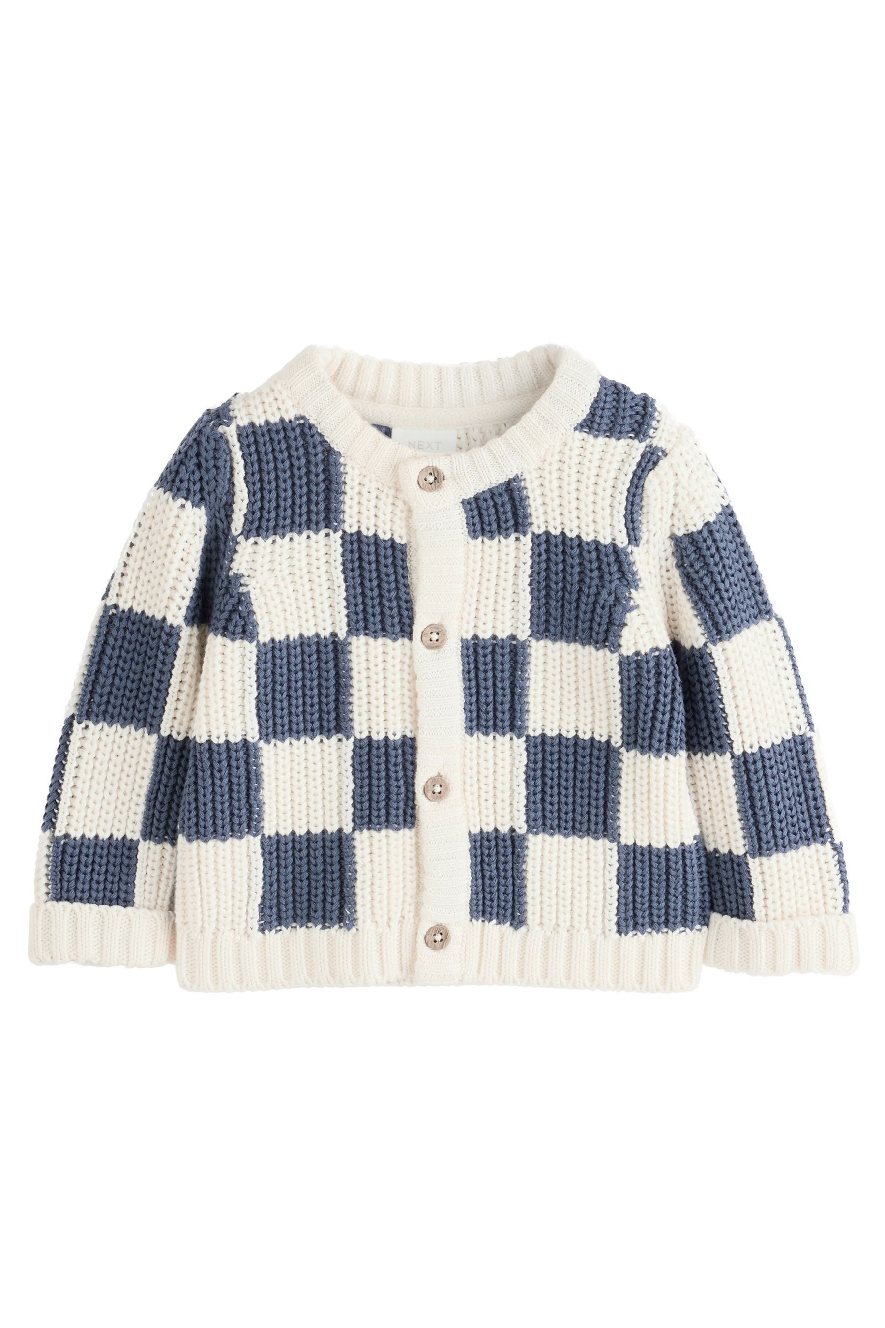 Next Strickjacke Baby-Strickjacke mit aufgesticktem Slogan (1-tlg)