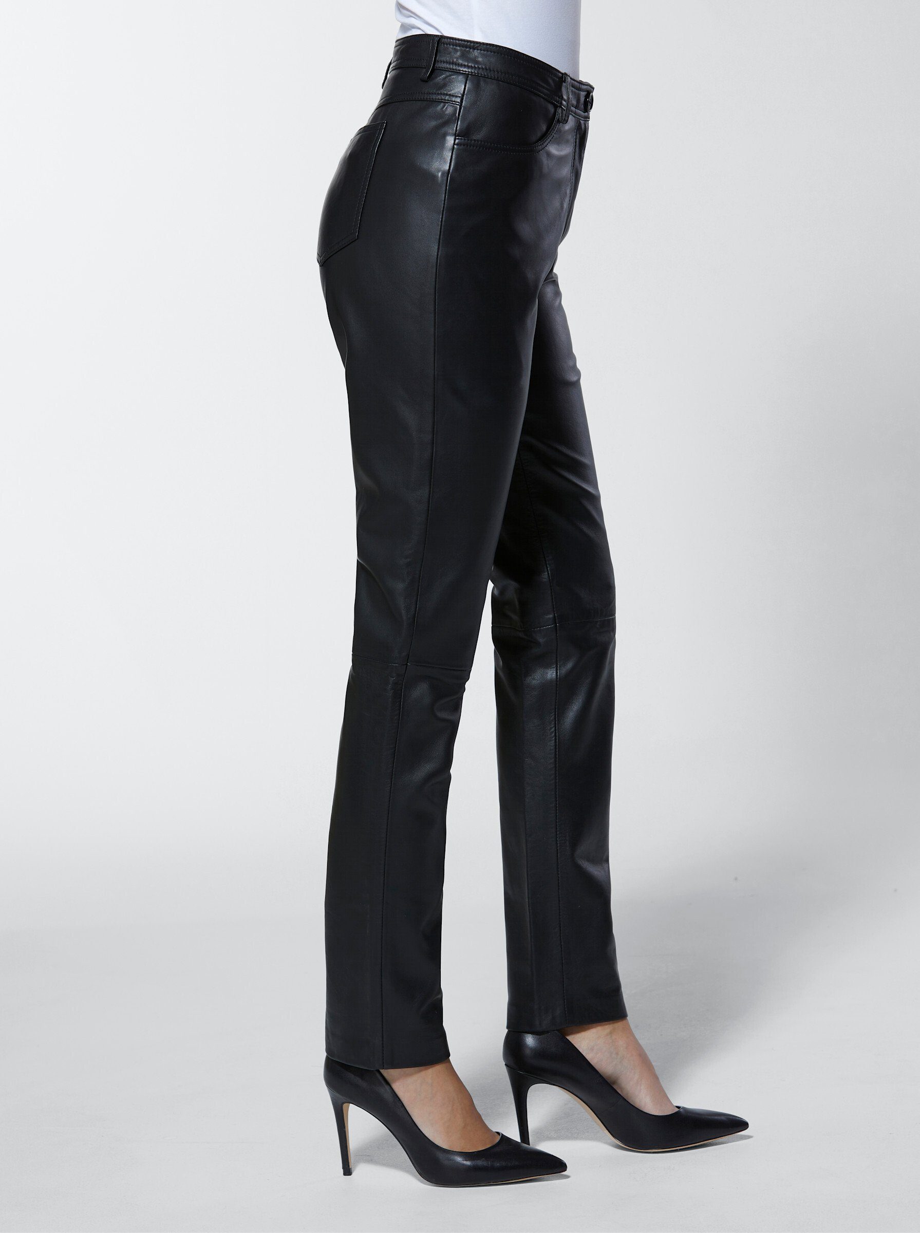creation L Jerseyhose Lammnappa-Lederhose Innenbeinlänge ca. günstig online kaufen