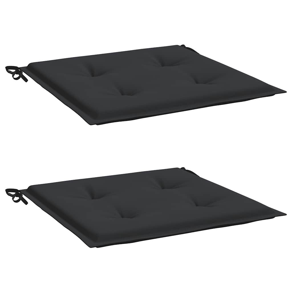 vidaXL Sitzauflage Gartenstuhl-Kissen 2 Stk. Schwarz günstig online kaufen
