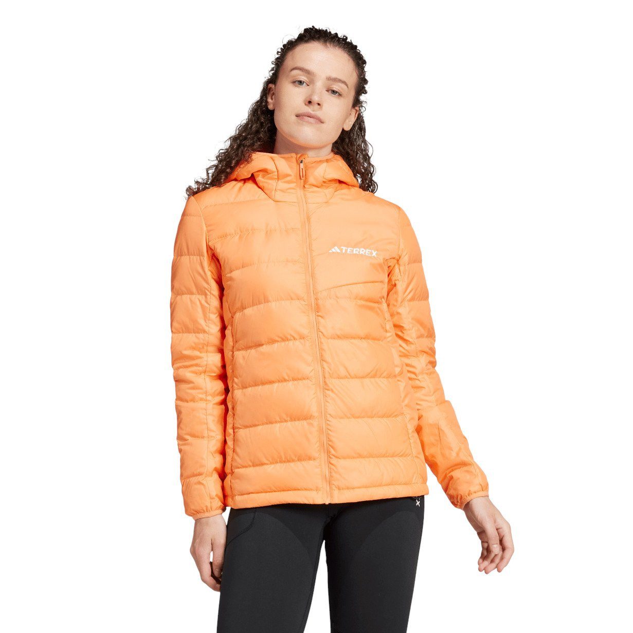 adidas Performance Funktionsjacke Daunenjacke Terrex Multi Light Hooded orange Damen