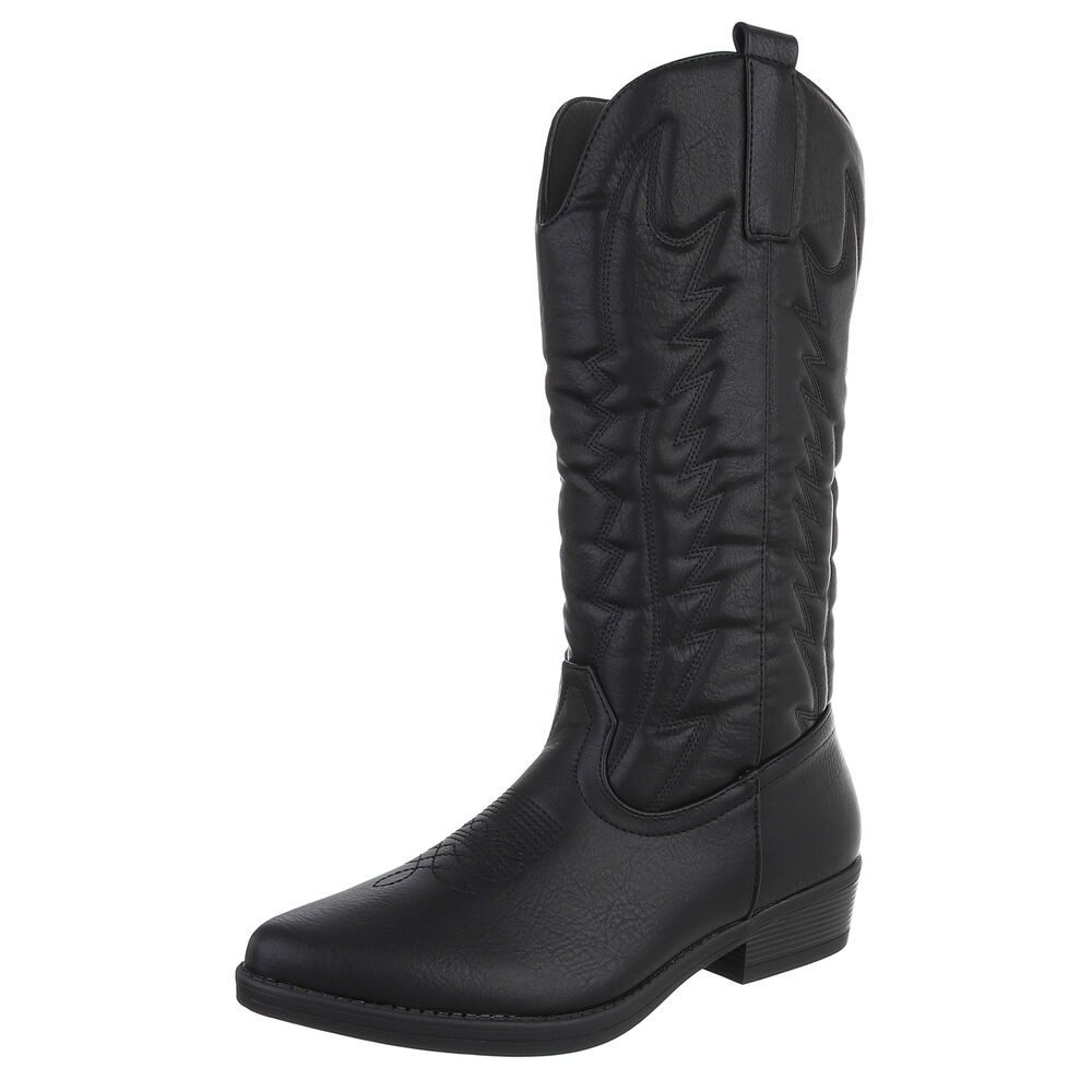 Ital-Design Elegante Damen-Stiefel mit Kunstvollem Design und Komfort Weste günstig online kaufen