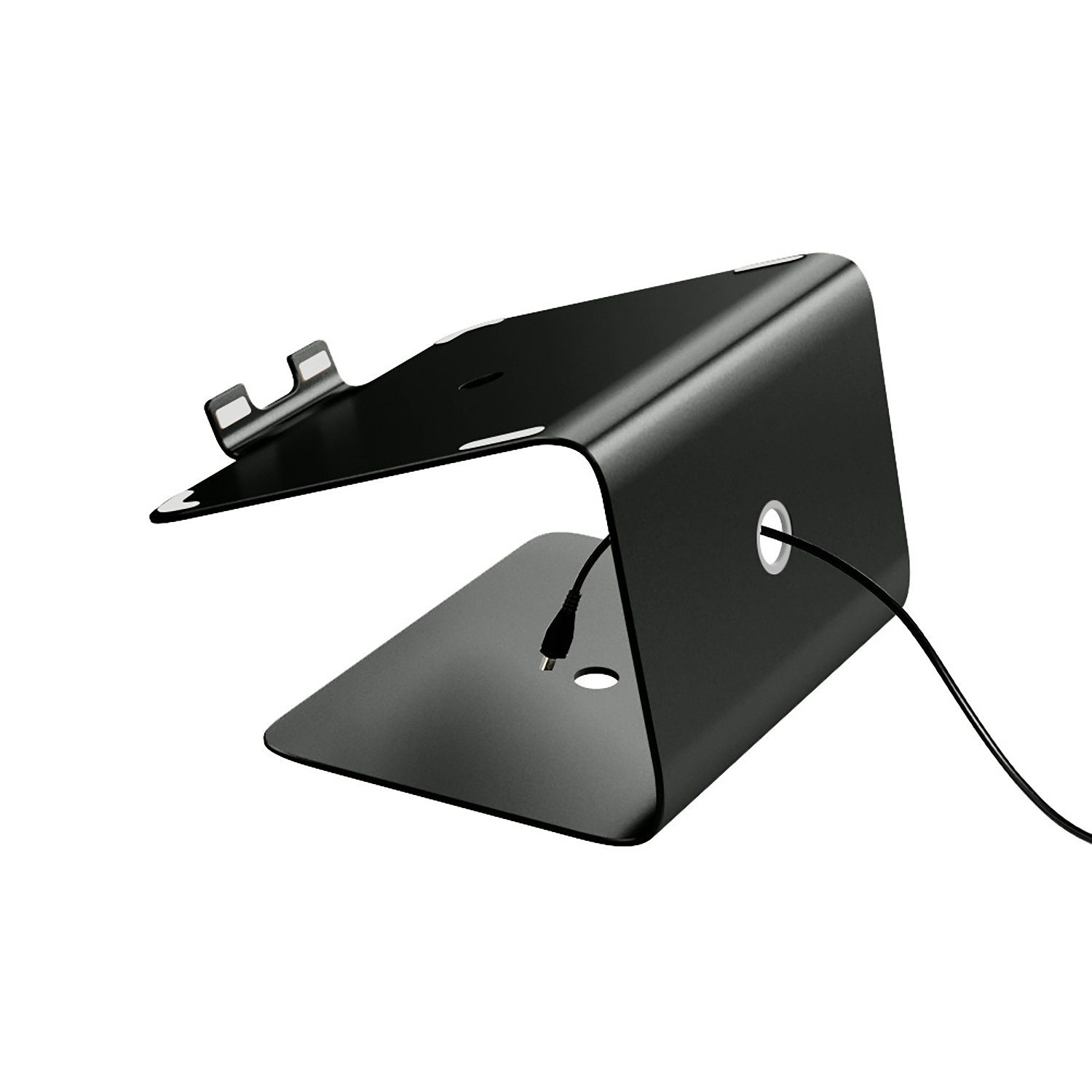SLABO Laptop-Ständer Notebookhalterung Laptopständer für Mac Book, MacBook Air, MacBook Pro, alle Notebooks, Laptops "Aluminium" - SCHWARZ / BLACK – Bild 5 von 5