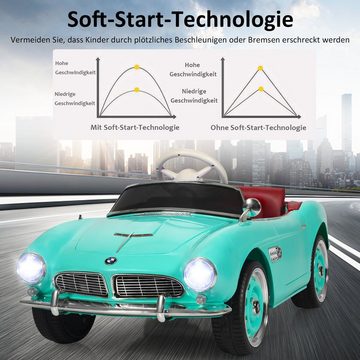 COSTWAY Elektro-Kinderauto BMW Elektroauto, mit 2 Fernbedienung & USB