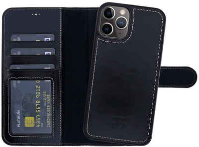 Burkley Handyhülle 2in1 Leder Handyhülle für iPhone 14 Pro Max Cover, herausnehmbare Innenhülle, Kartenfächer mit RFID Blocker