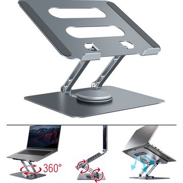 CoverKingz Laptop Ständer Höhenverstellbar mit 360° drehbarer Basis 10-17 grau Laptop-Ständer
