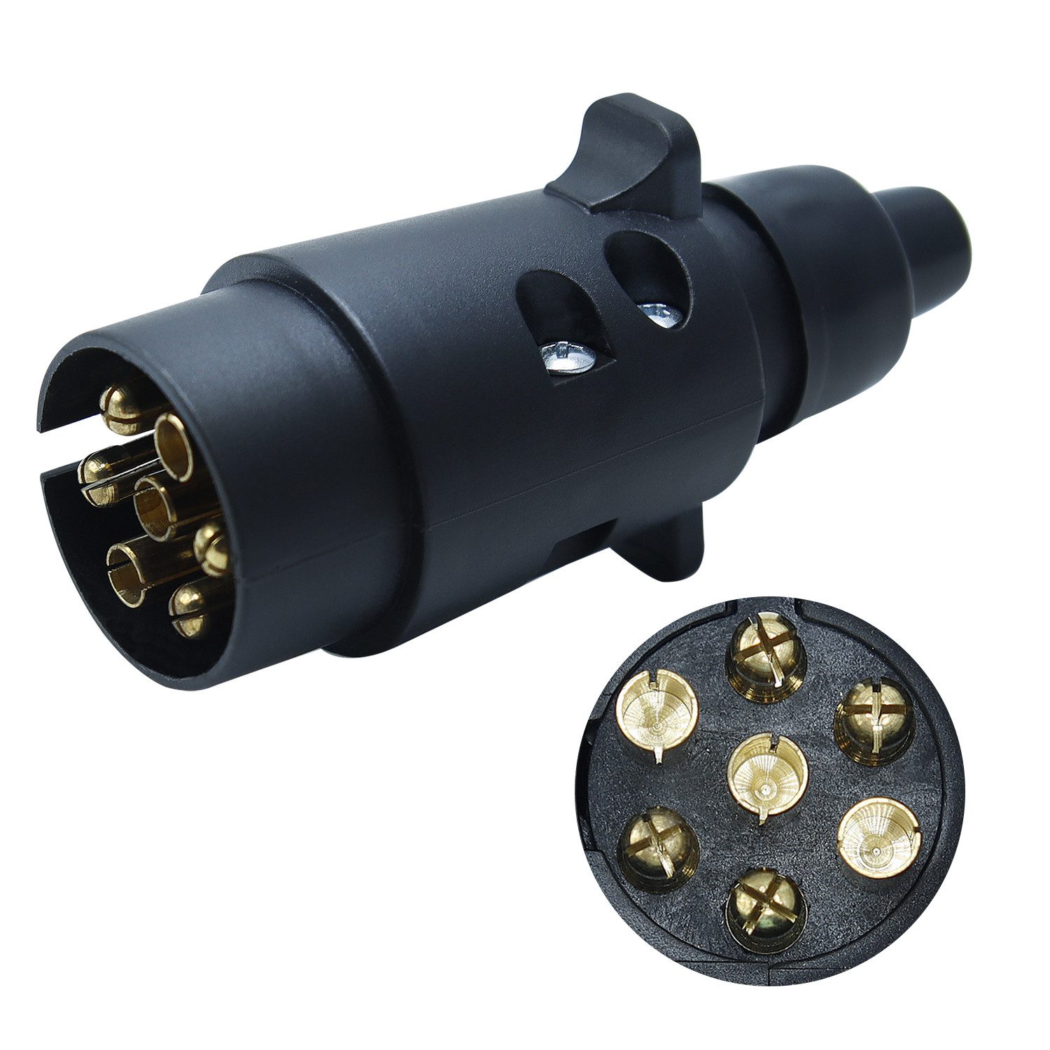 CCLIFE 7 Poliger Stecker Anhänger Adapter Auto Anhänger Stecker Anhänger-Adapter
