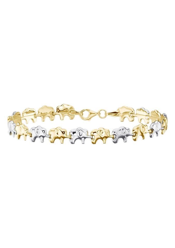 Firetti Armband Schmuck Geschenk Gold Elefant, Anlass Weihnachten 333 Armschmuck Sneaker! Armkette Kleid, Jeans, Geburtstag Goldarmband zu Shirt