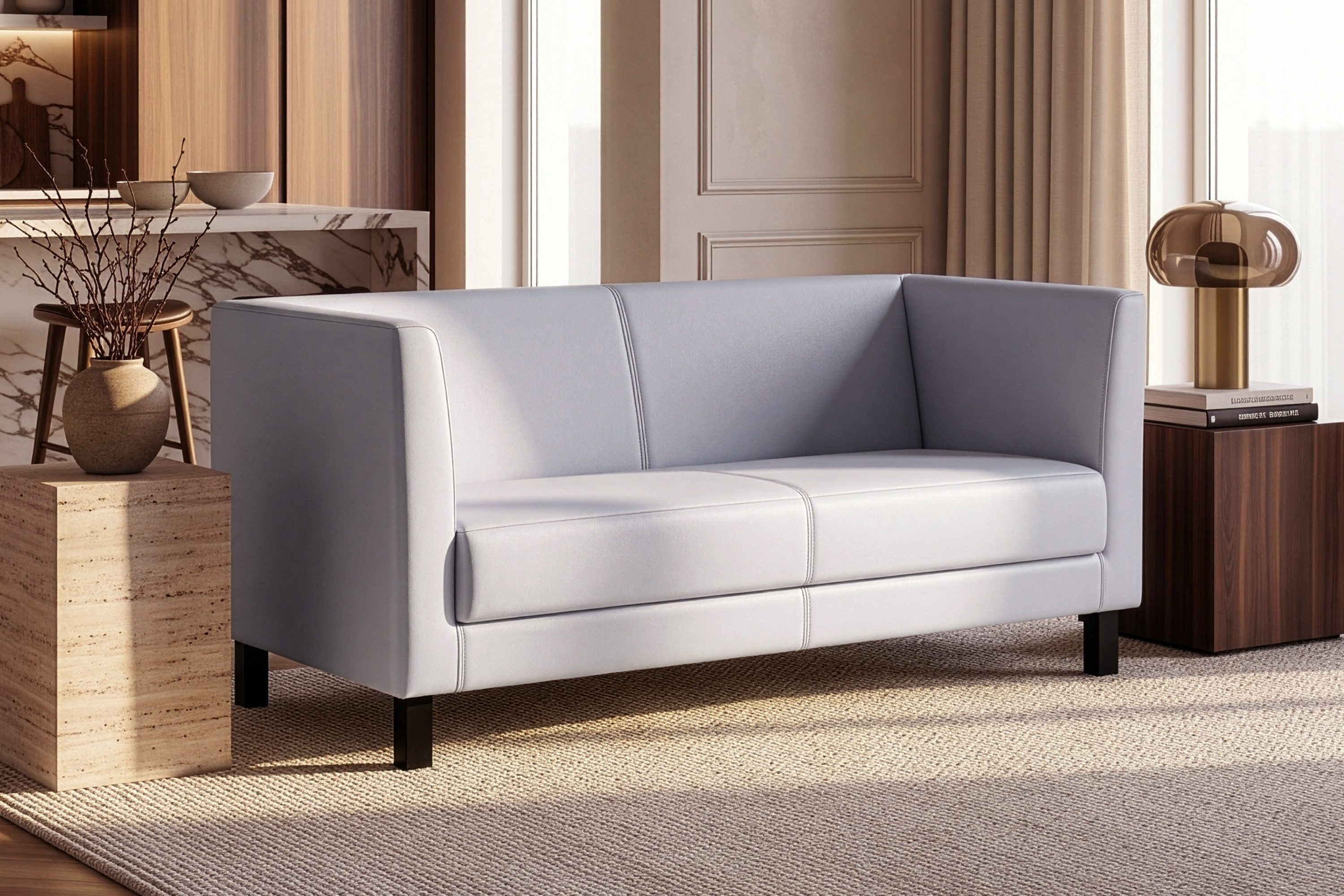 KONSIMO® 2-Sitzer ESPECTO Sofa 2 Personen, weiche Sitzfläche und hohe Rückenlehne
