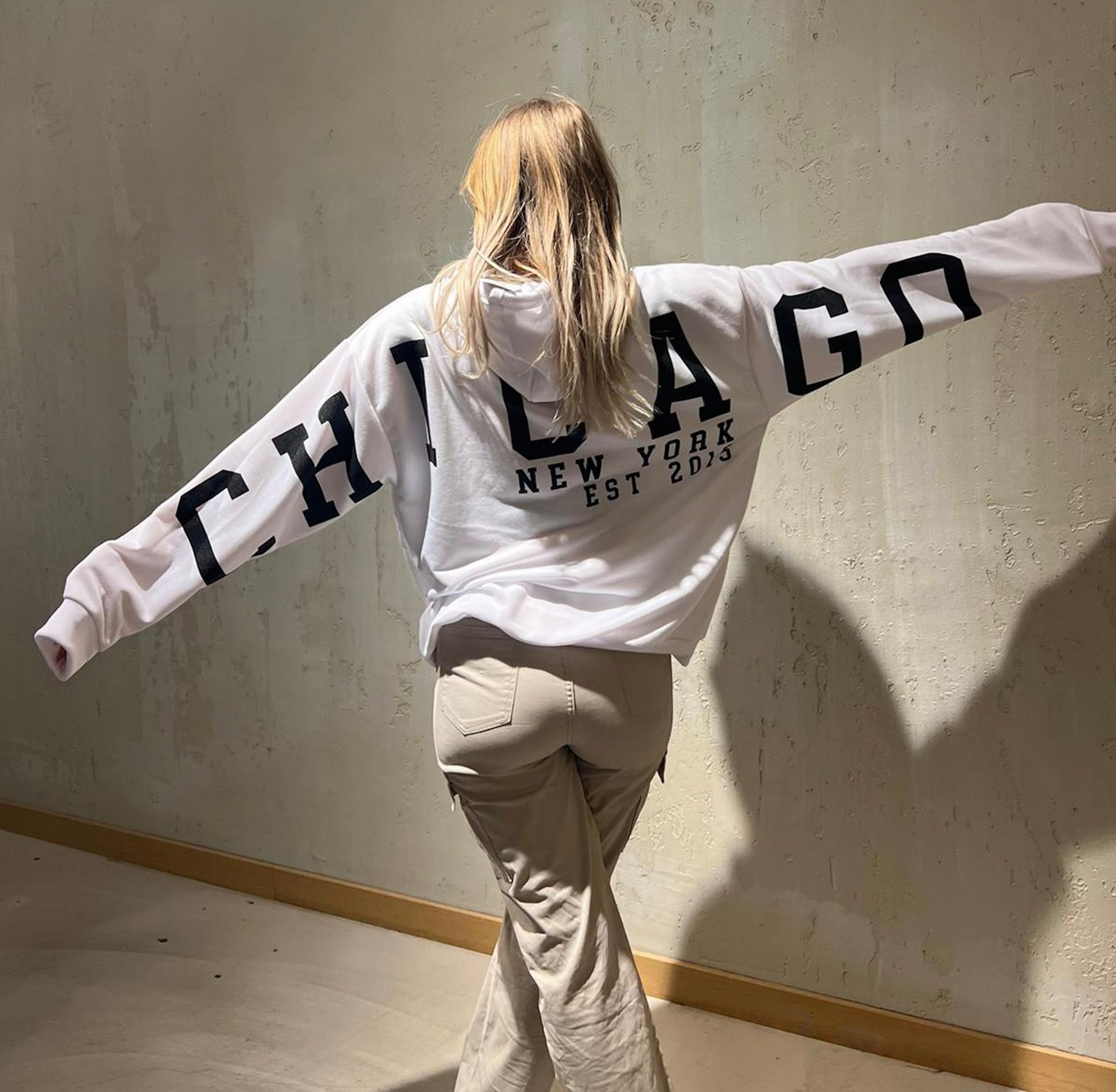 Worldclassca Kapuzenpullover Worldclassca Oversized Hoodie Kapuzenpullover Sweatshirt CHICAGO